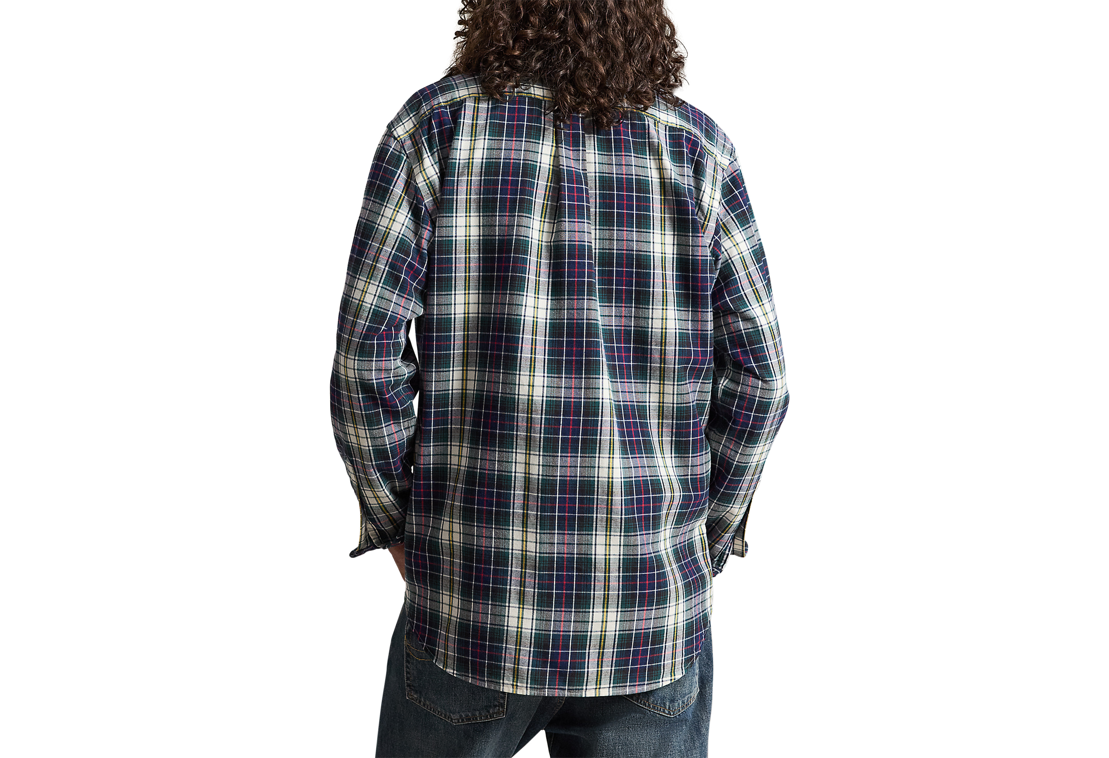 Brushed Plaid Multi Oxford Sport Shirt