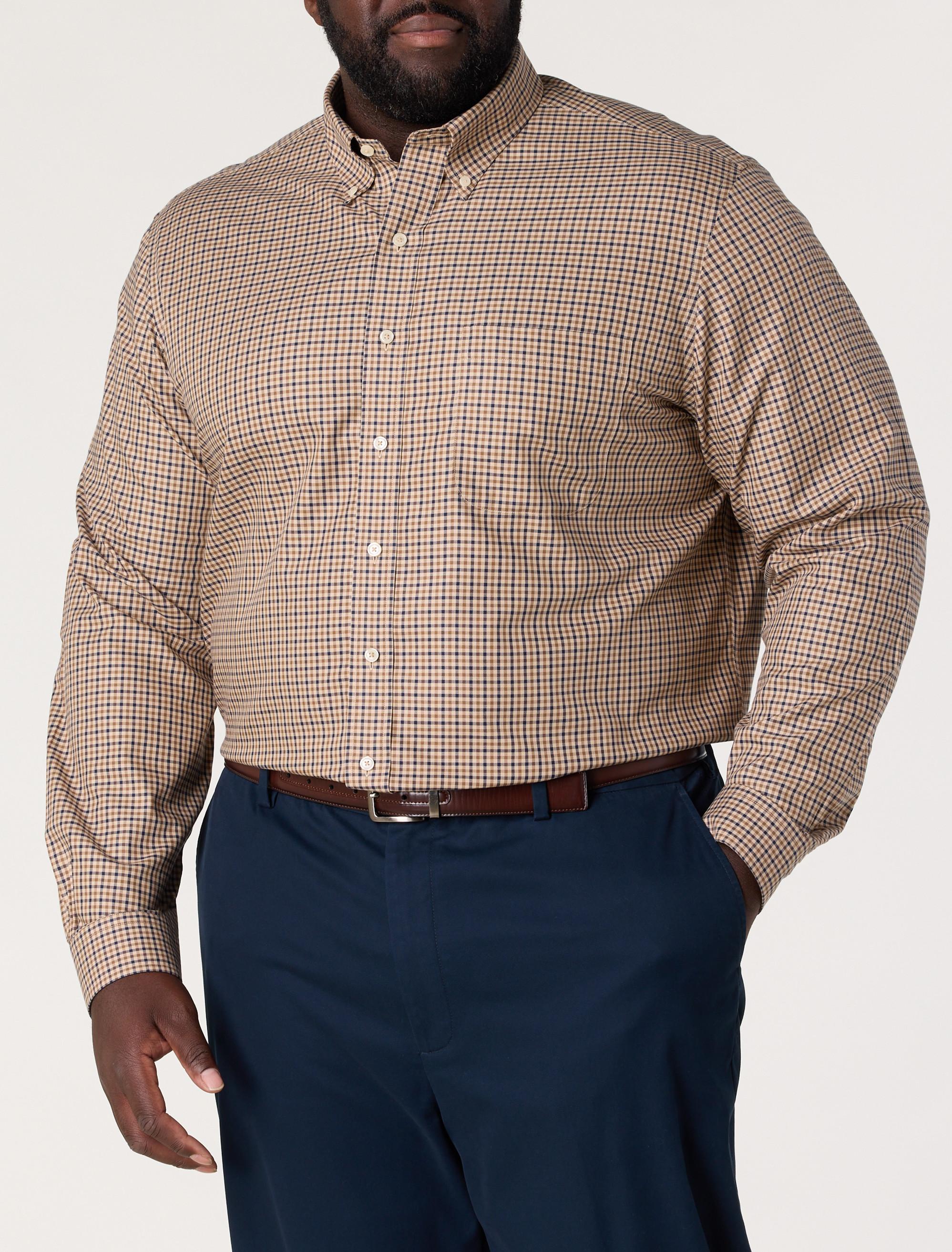 Non-Iron Fall Plaid Sport Shirt