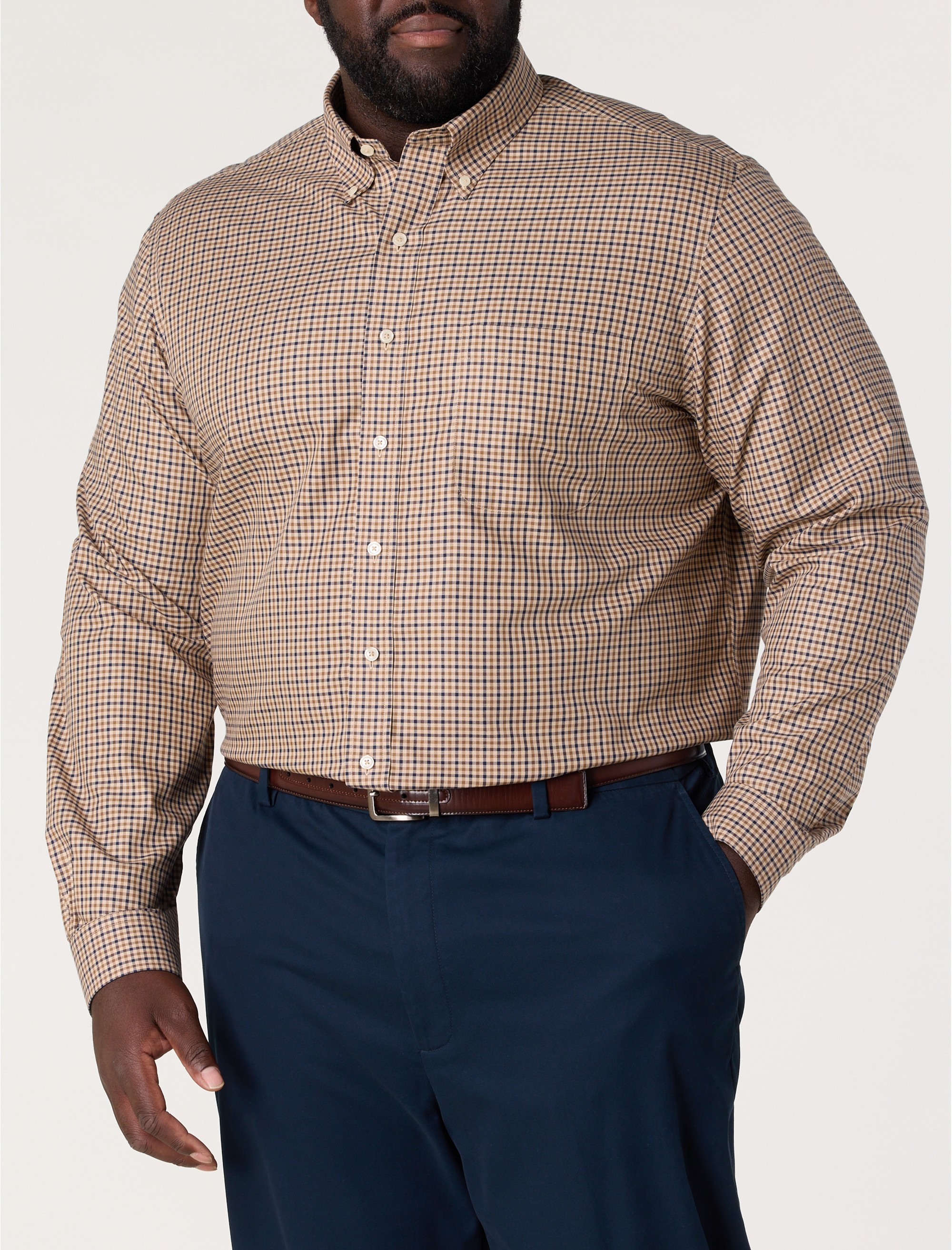 Non-Iron Fall Plaid Sport Shirt