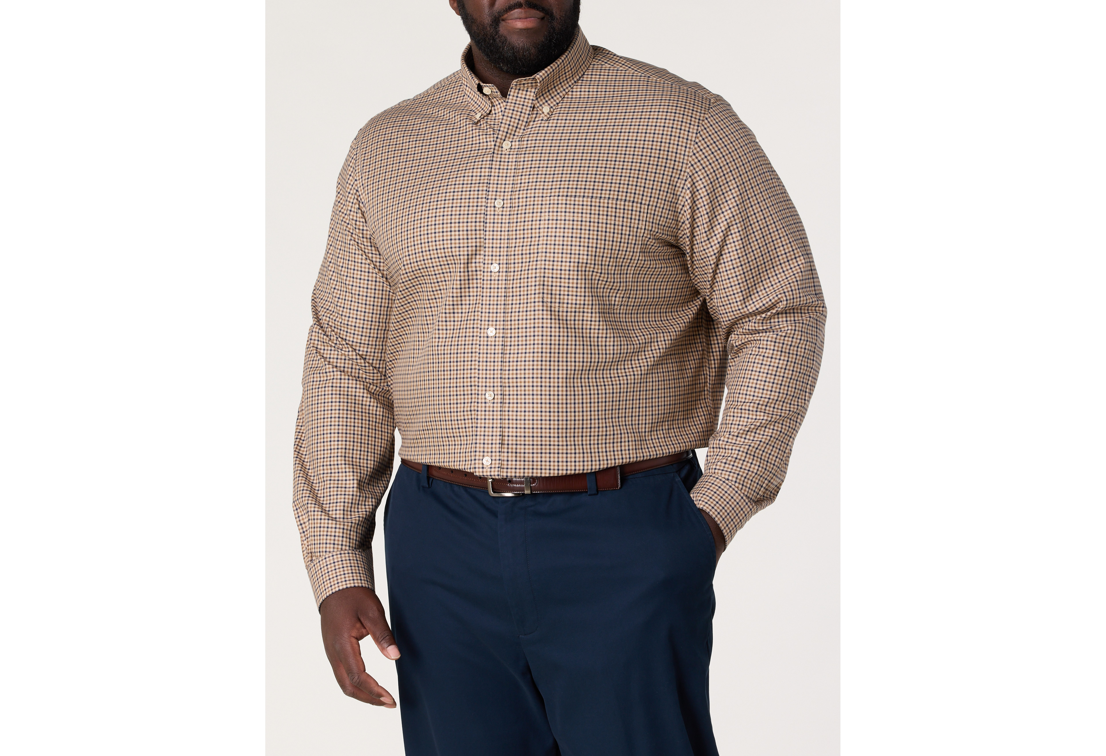 Non-Iron Fall Plaid Sport Shirt