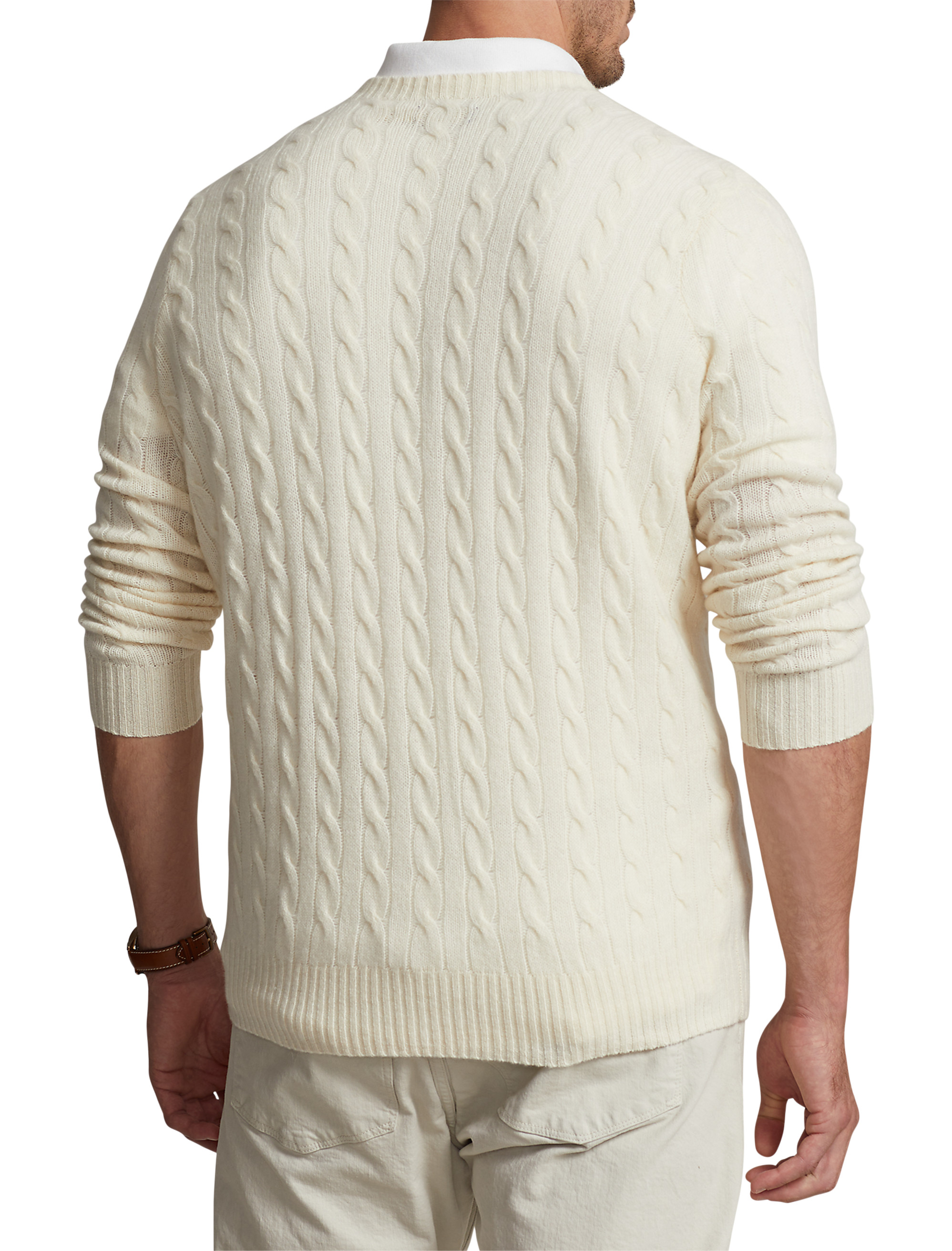 Cable-Knit Crewneck Sweater