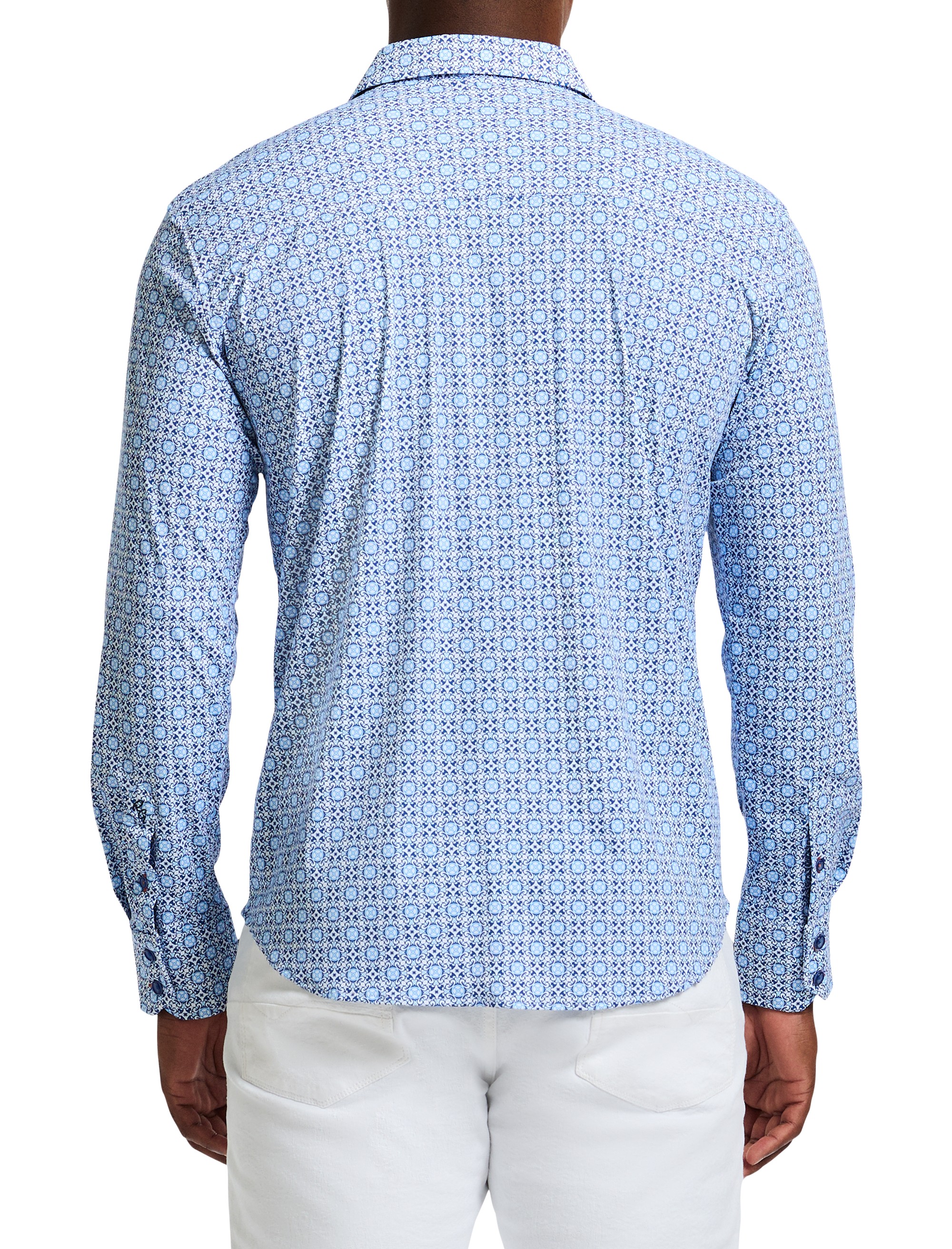 Caspian Geometric Stretch Sport Shirt - thumbnail 3