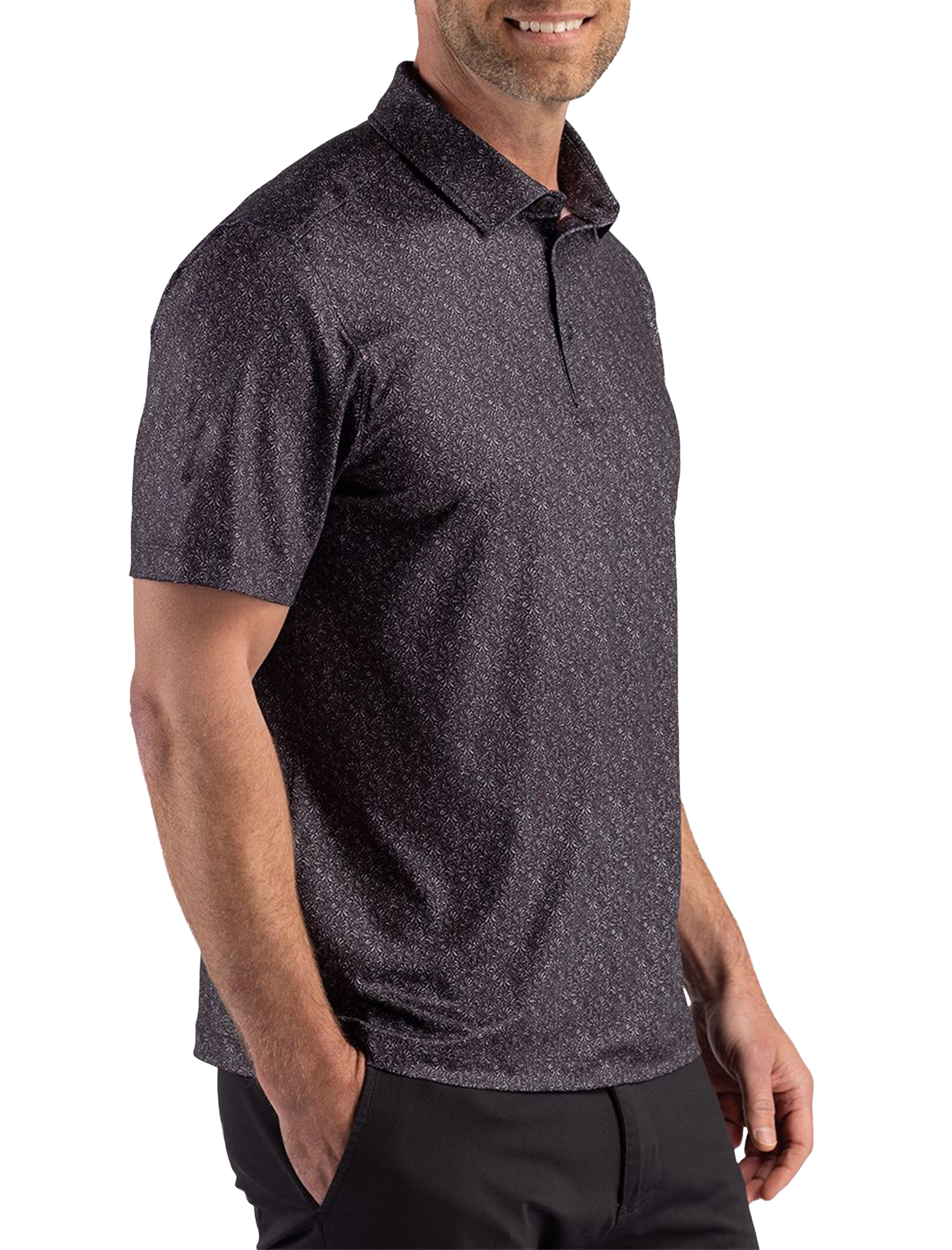 Recycled Fern Print Polo Shirt - thumbnail 6