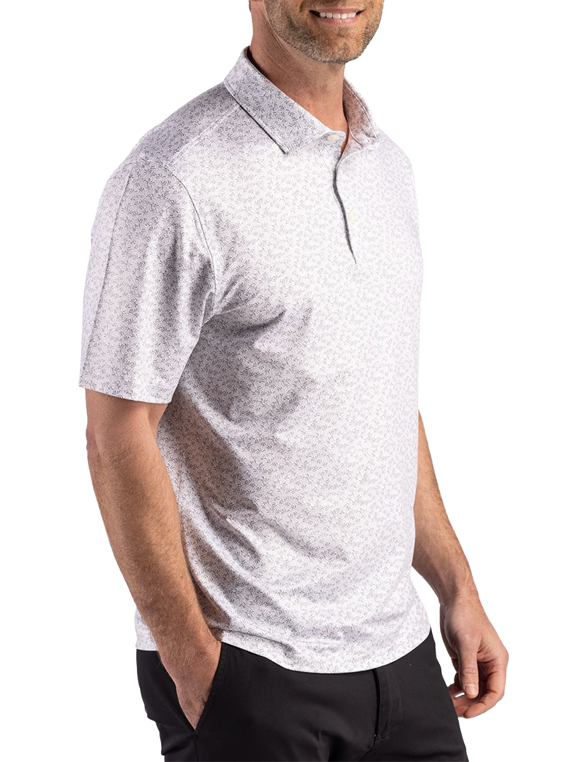 Recycled Fern Print Polo Shirt - thumbnail 9
