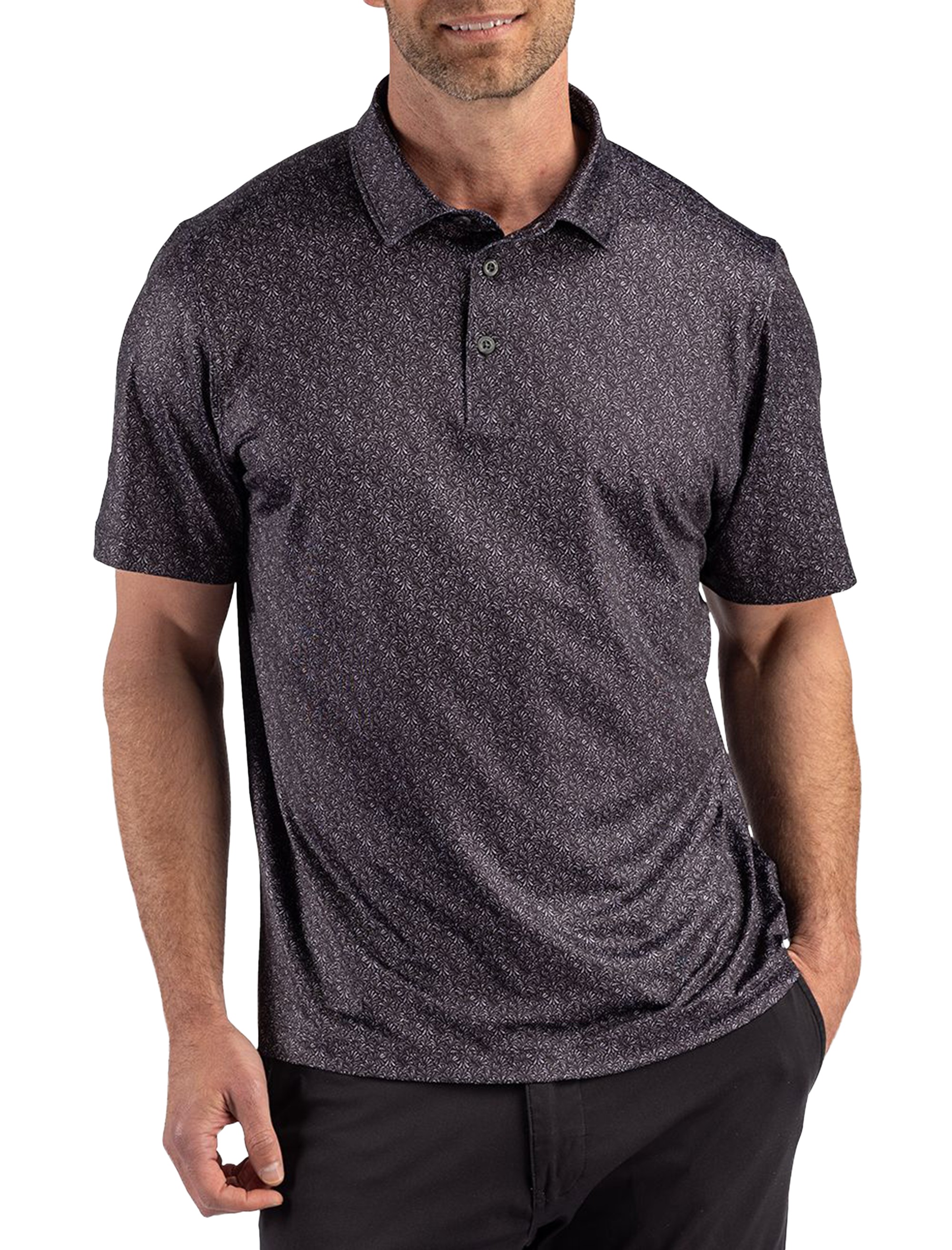 Recycled Fern Print Polo Shirt - thumbnail 4