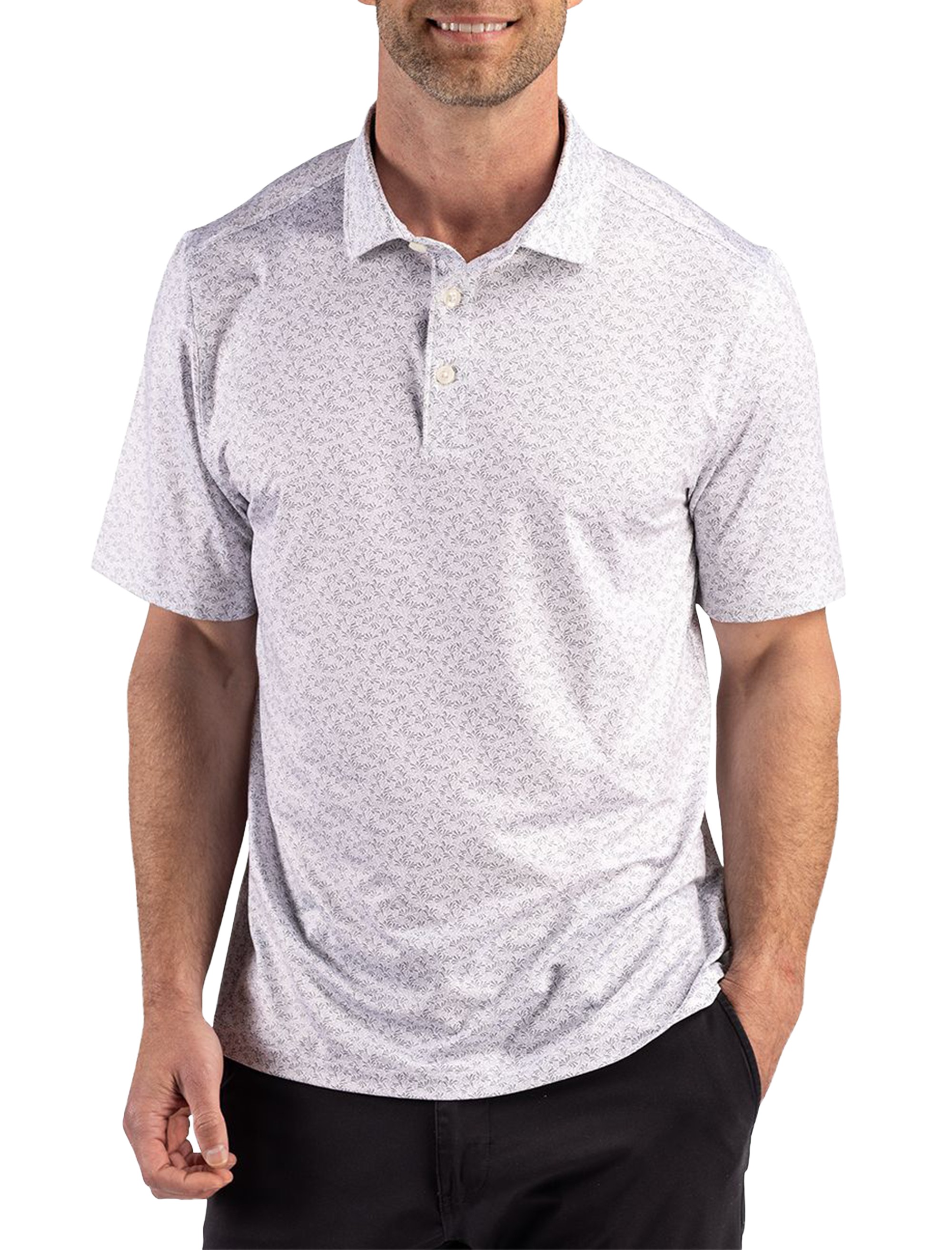 Recycled Fern Print Polo Shirt - thumbnail 7
