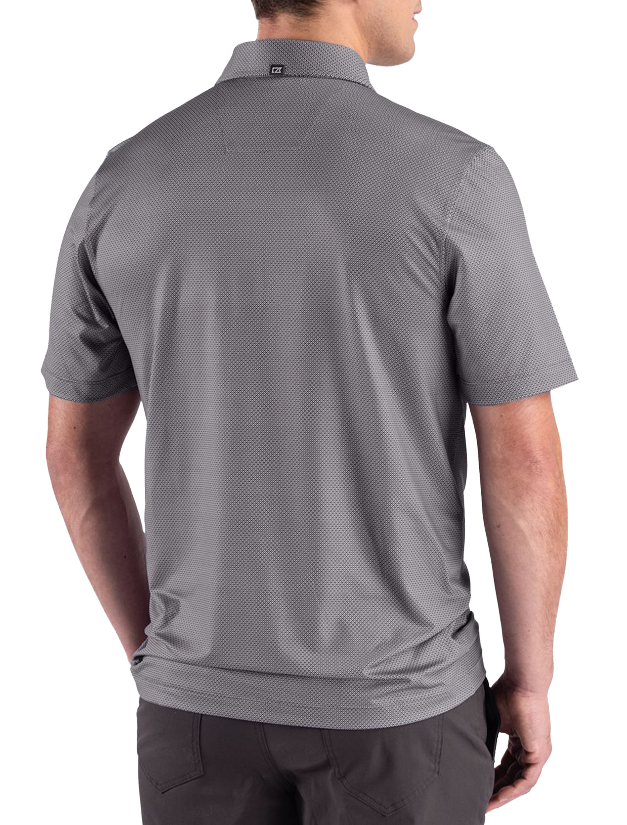 Recycled Lattice Print Polo Shirt