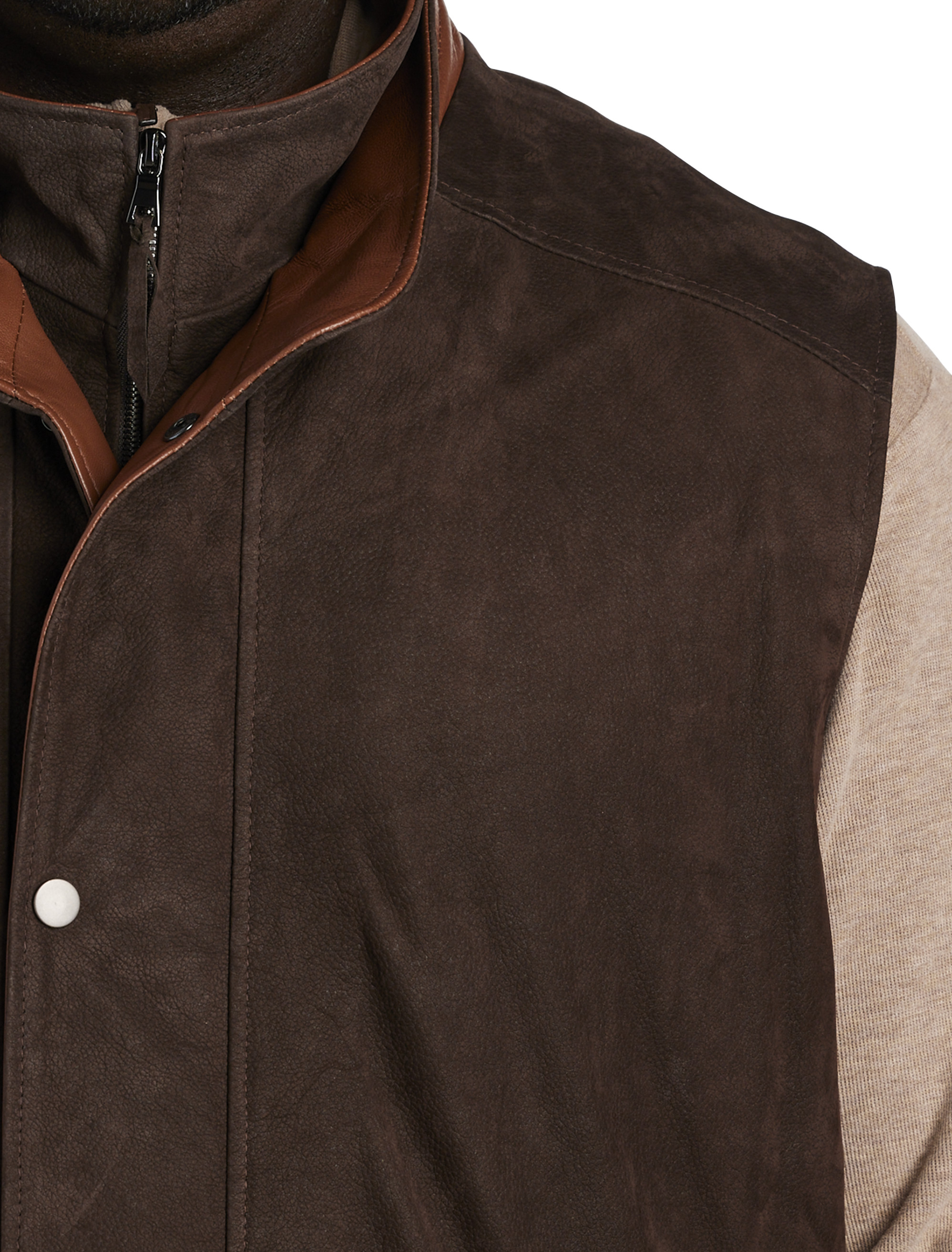 Double-Collar Lambskin Vest