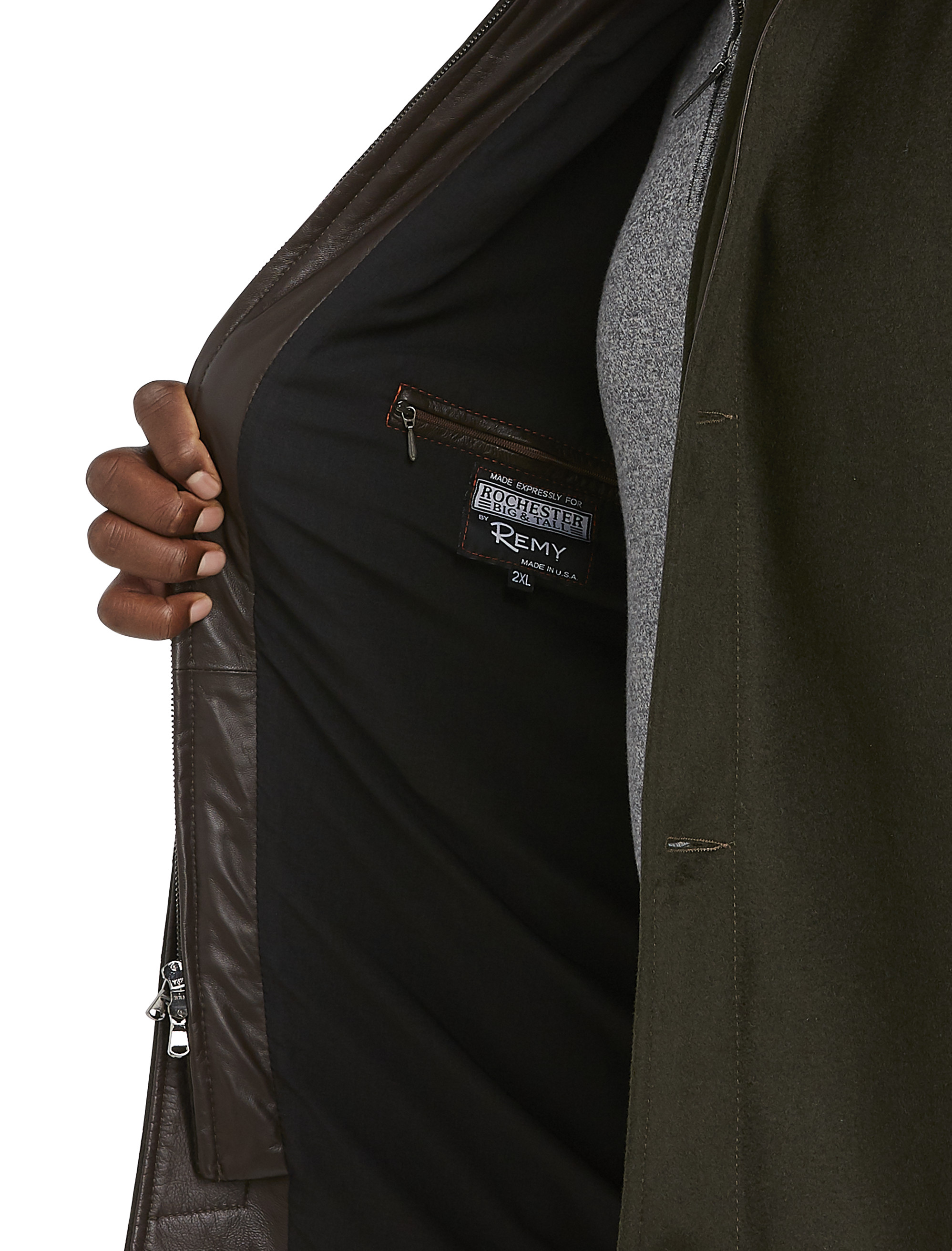 Wool/Cashmere Coat with Leather Trim