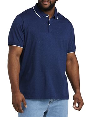 Harbor Bay by DXL Big and Tall Stripe Polo Shirt 