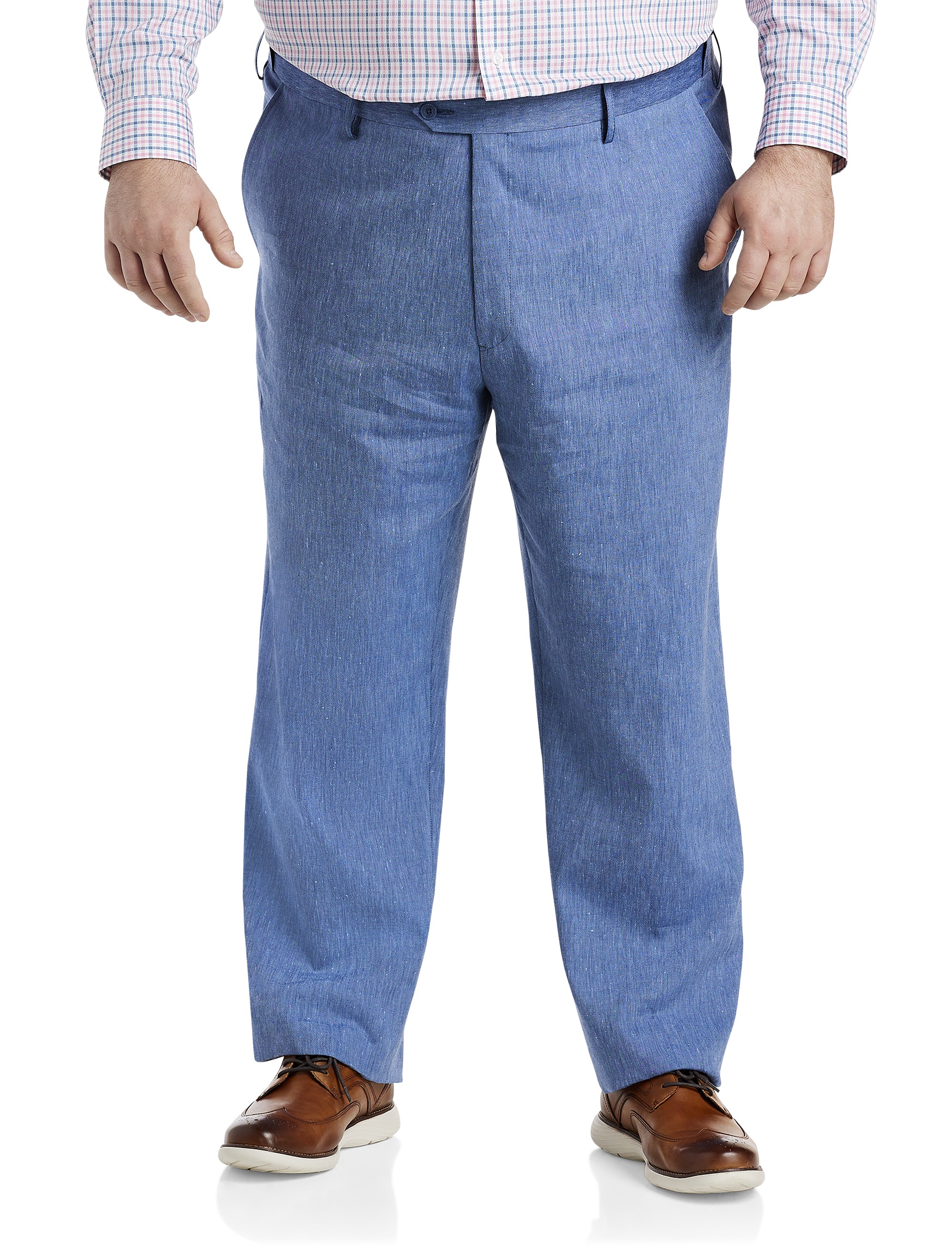 Linen-Blend Suit Pants