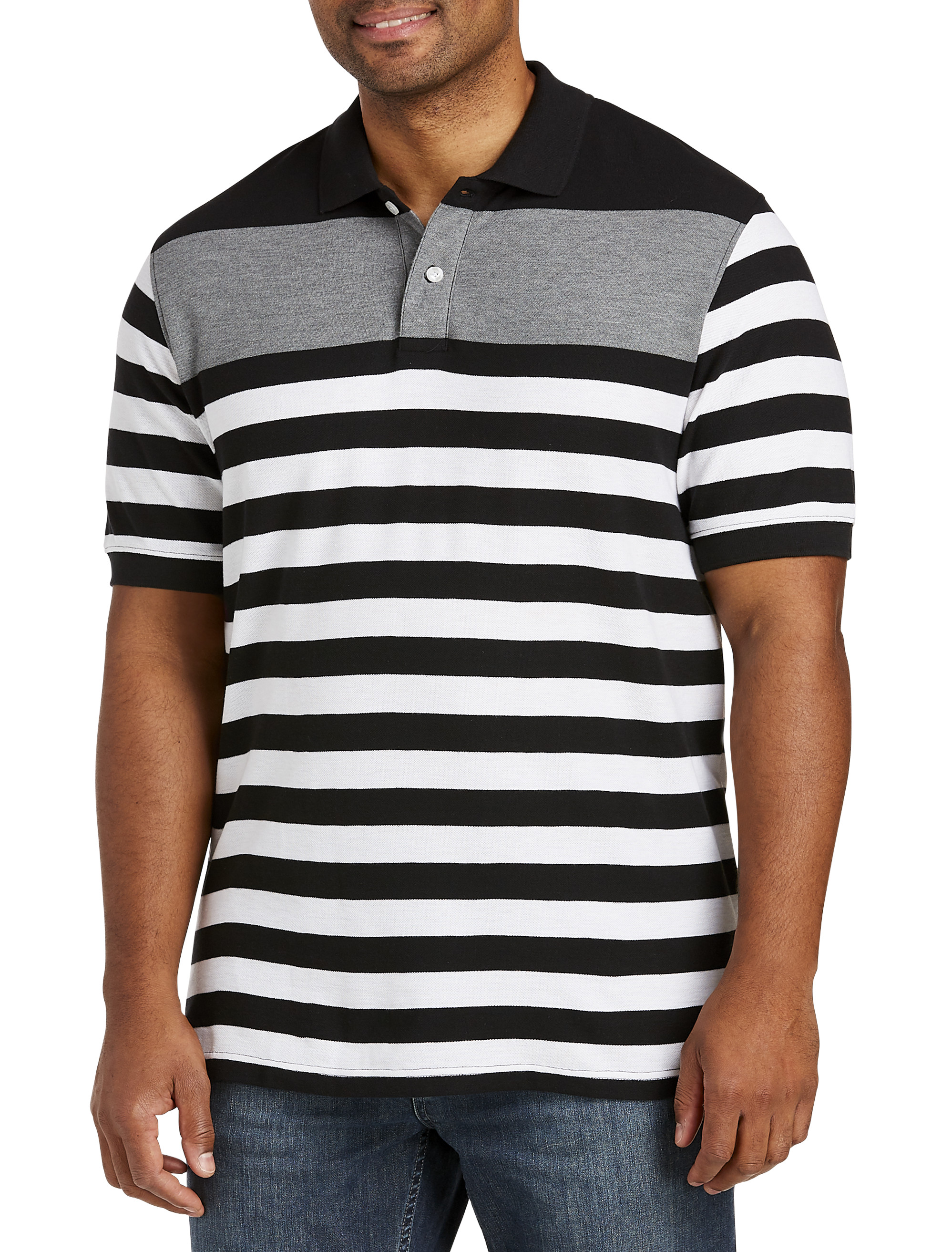 Big + Tall | Harbor Bay Stripe Polo Shirt | DXL