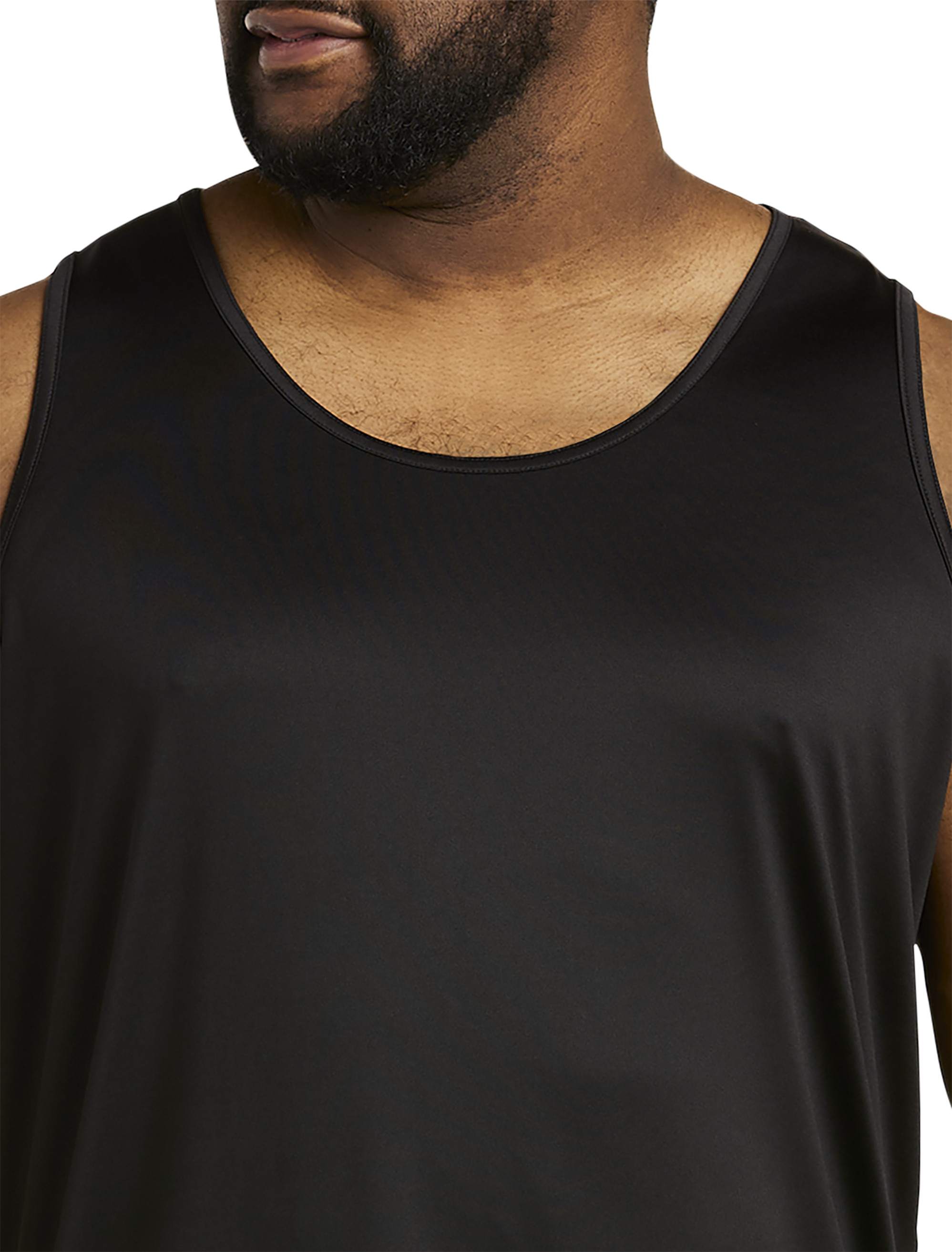 Harbor Bay by DXL Men's Big and Tall Shapewear Tank T-Shirt Black 1XL at   Men's Clothing store