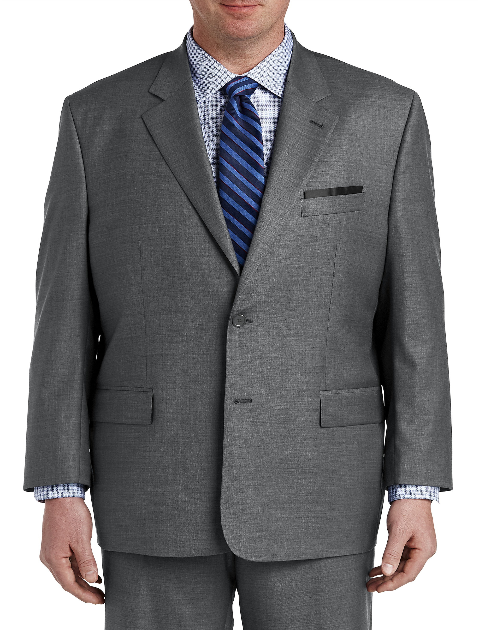 Big and Tall | Oak Hill Premium Jacket-Relaxer Sharkskin Suit Jacket ...