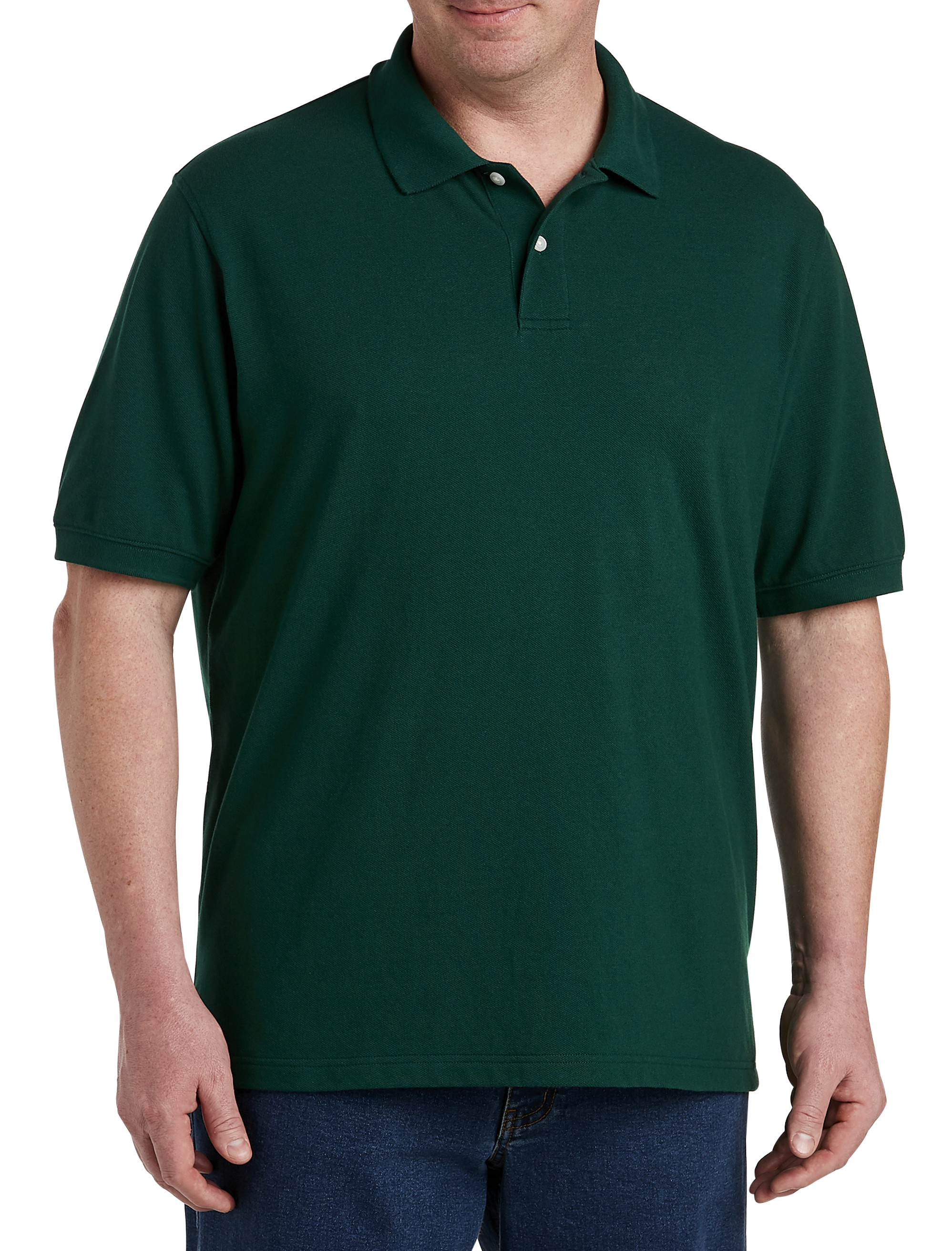 Mens Green Cotton Polo Shirts | DXL