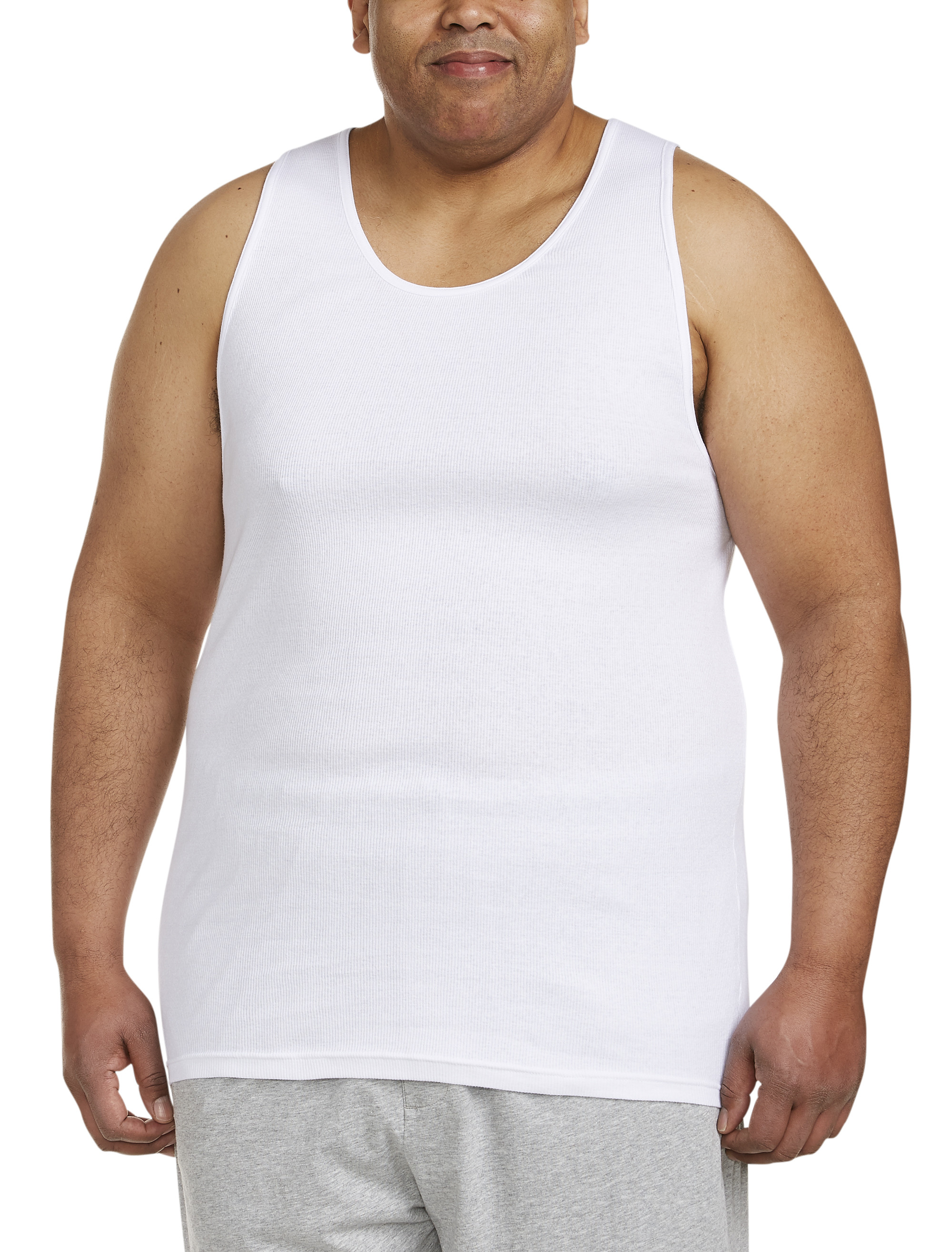 Sculptx Tall Mens White Performance Crew Neck Undershirt With