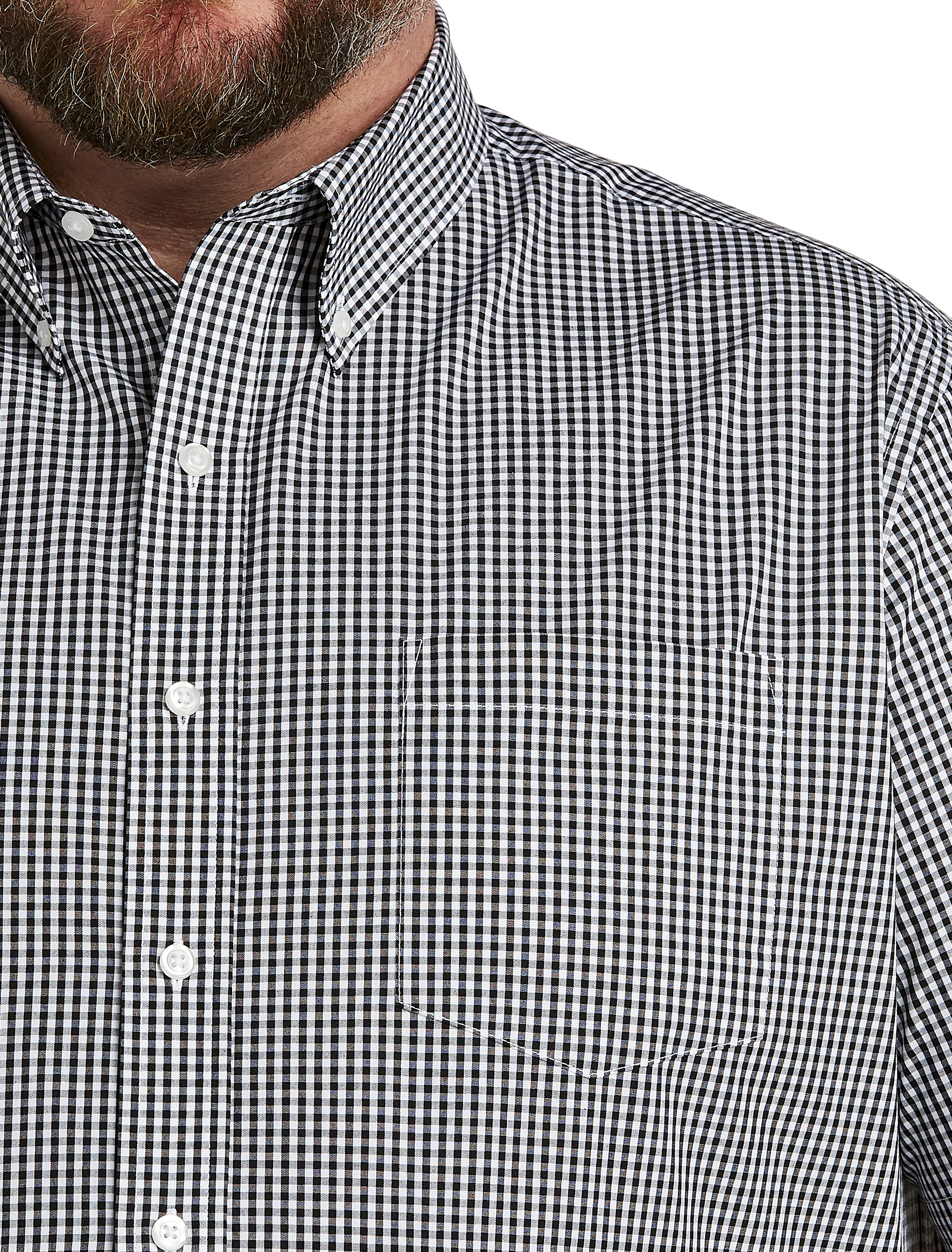 Gingham Poplin Short-Sleeve Sport Shirt