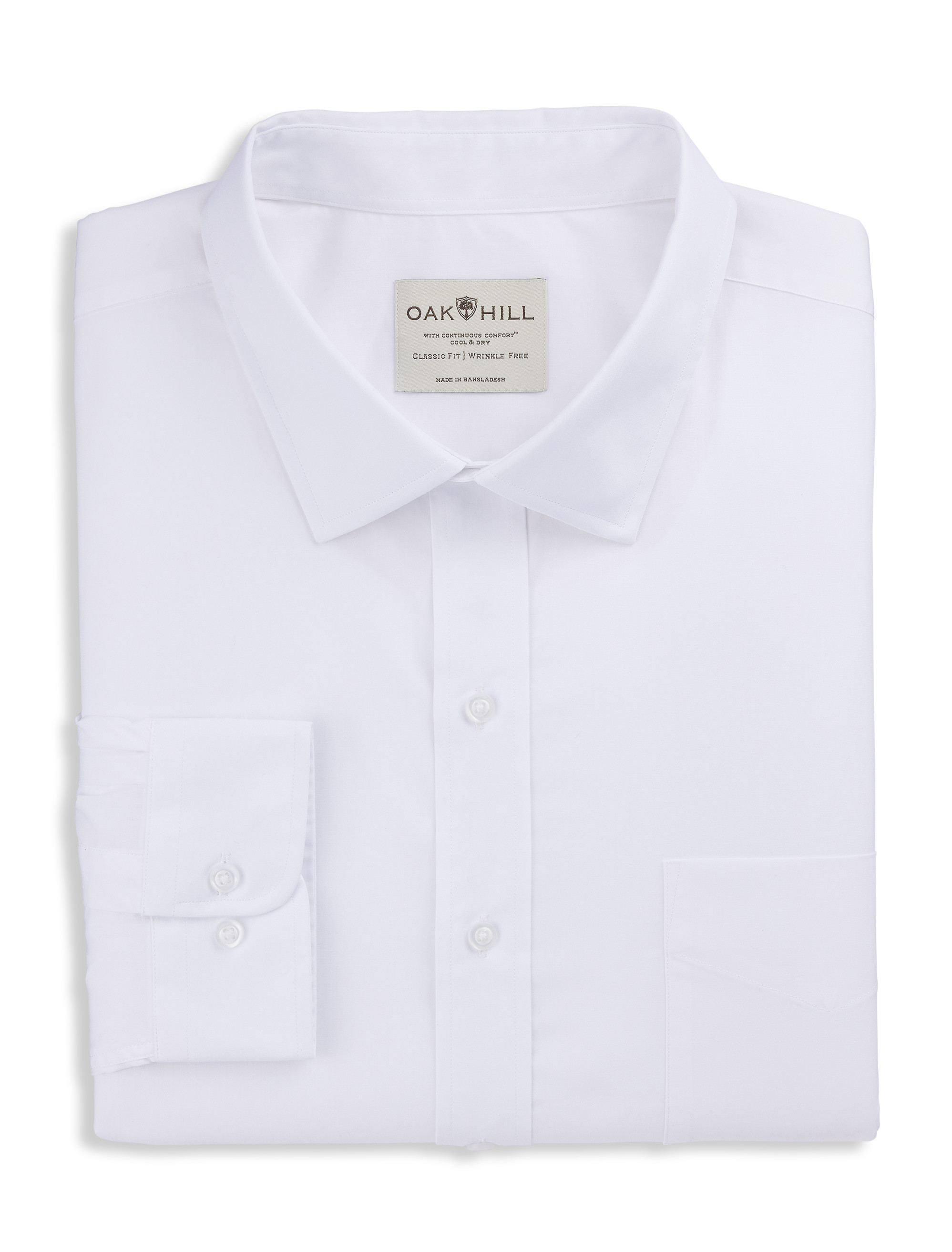 Oak Hill Broadcloth Performance Dress Shirt