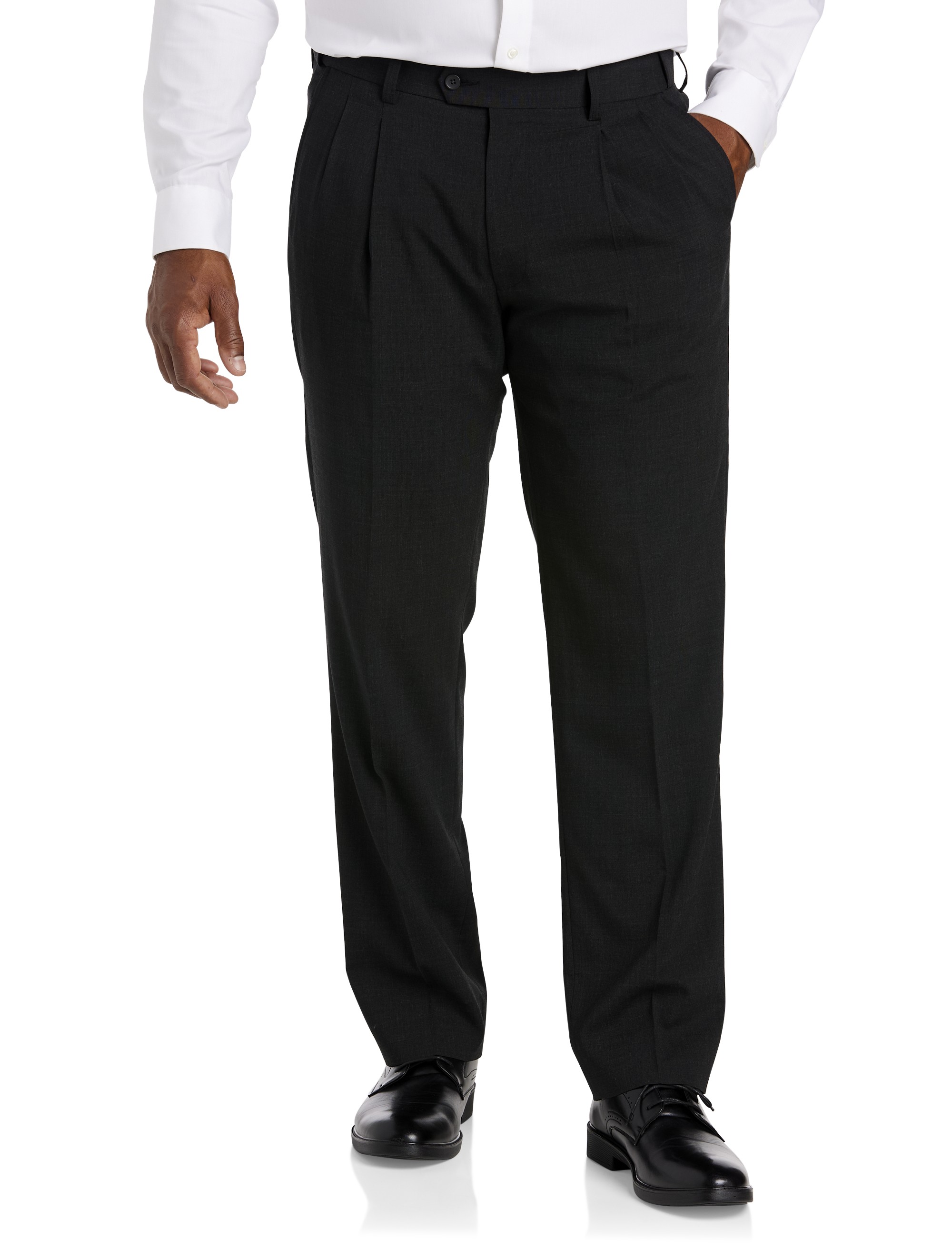 Perfect Fit Waist-Relaxer Pleated Suit Pants