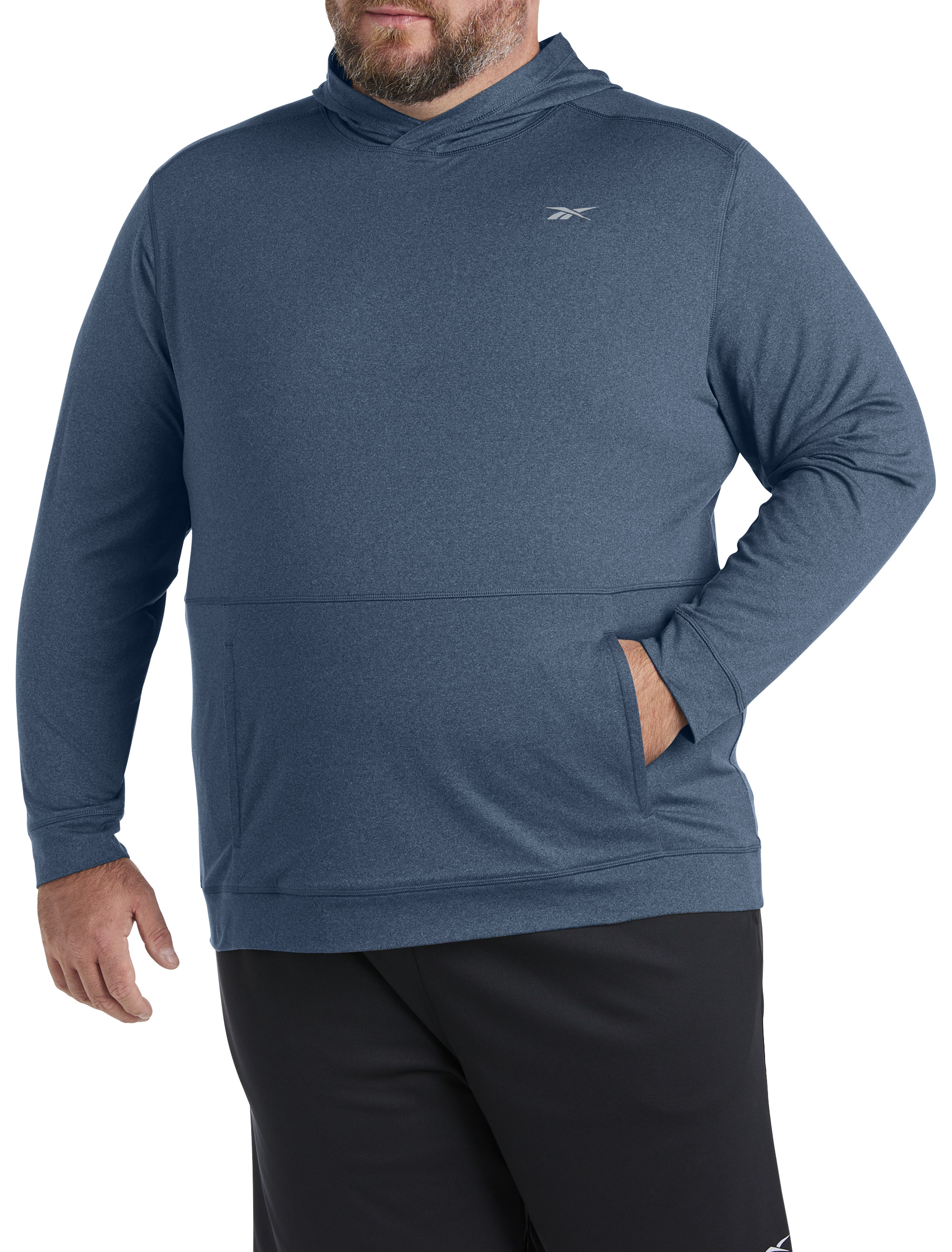 Reebok Men's Big & Tall Speedwick Fleece Hoodie - Gray - Hoodies