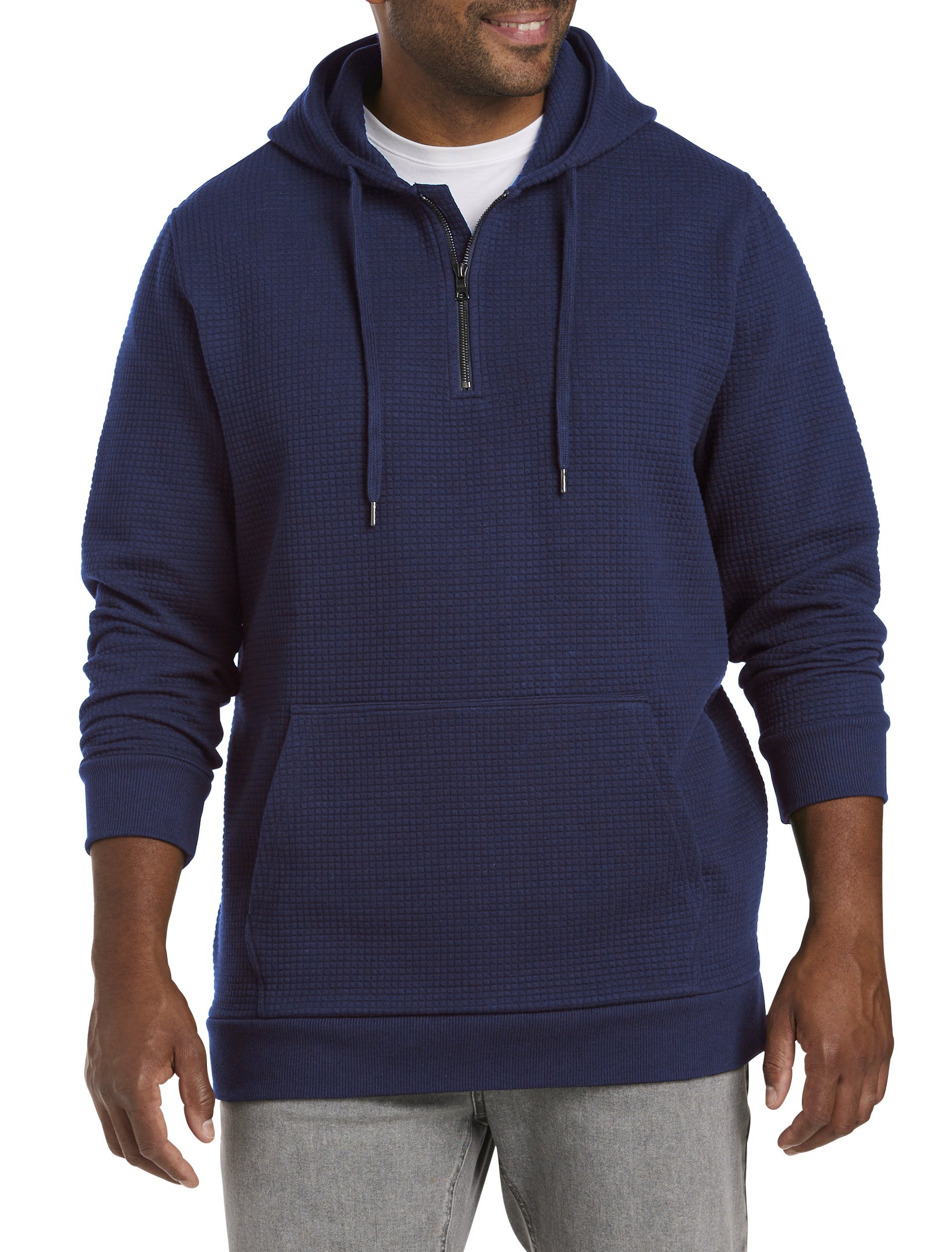 Big + Tall | Synrgy Waffle-Knit 1/2-Zip Hoodie | DXL