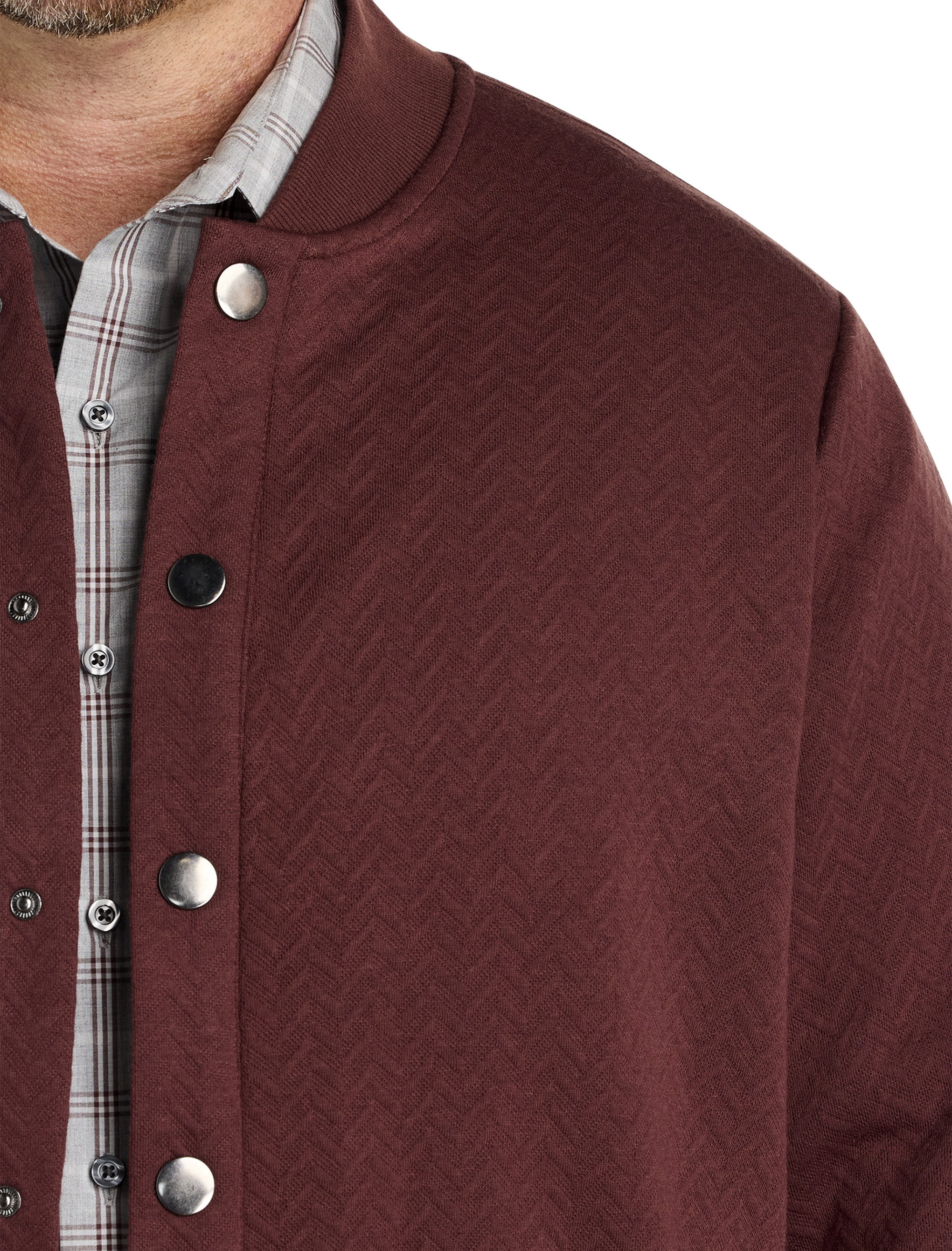 Herringbone Pattern Knit Jacket