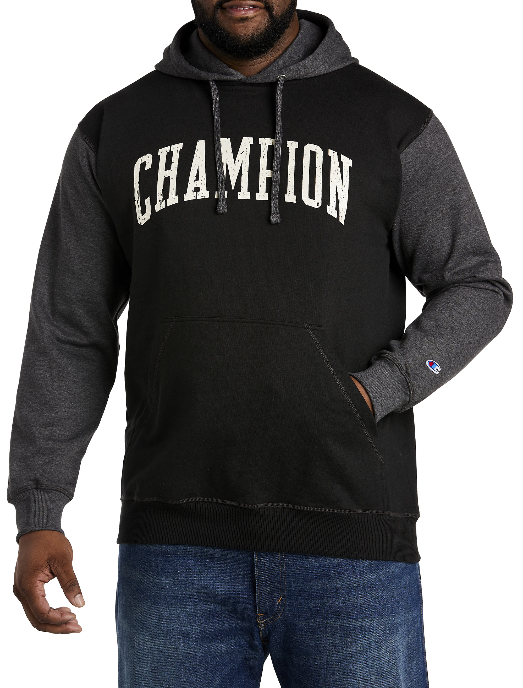 Big + Tall, Champion Distressed Hoodie