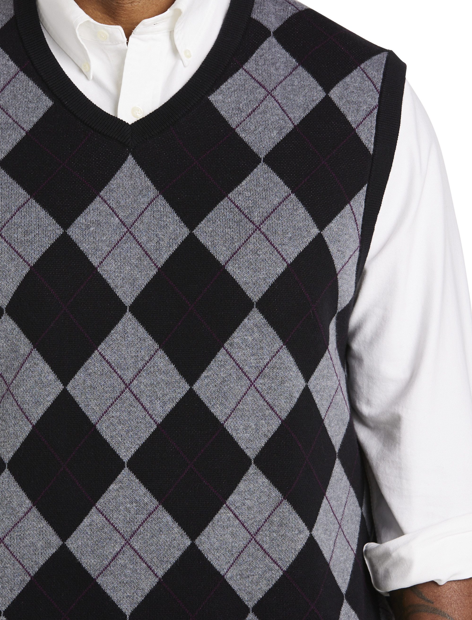 Big + Tall | Harbor Bay Argyle Vest | DXL