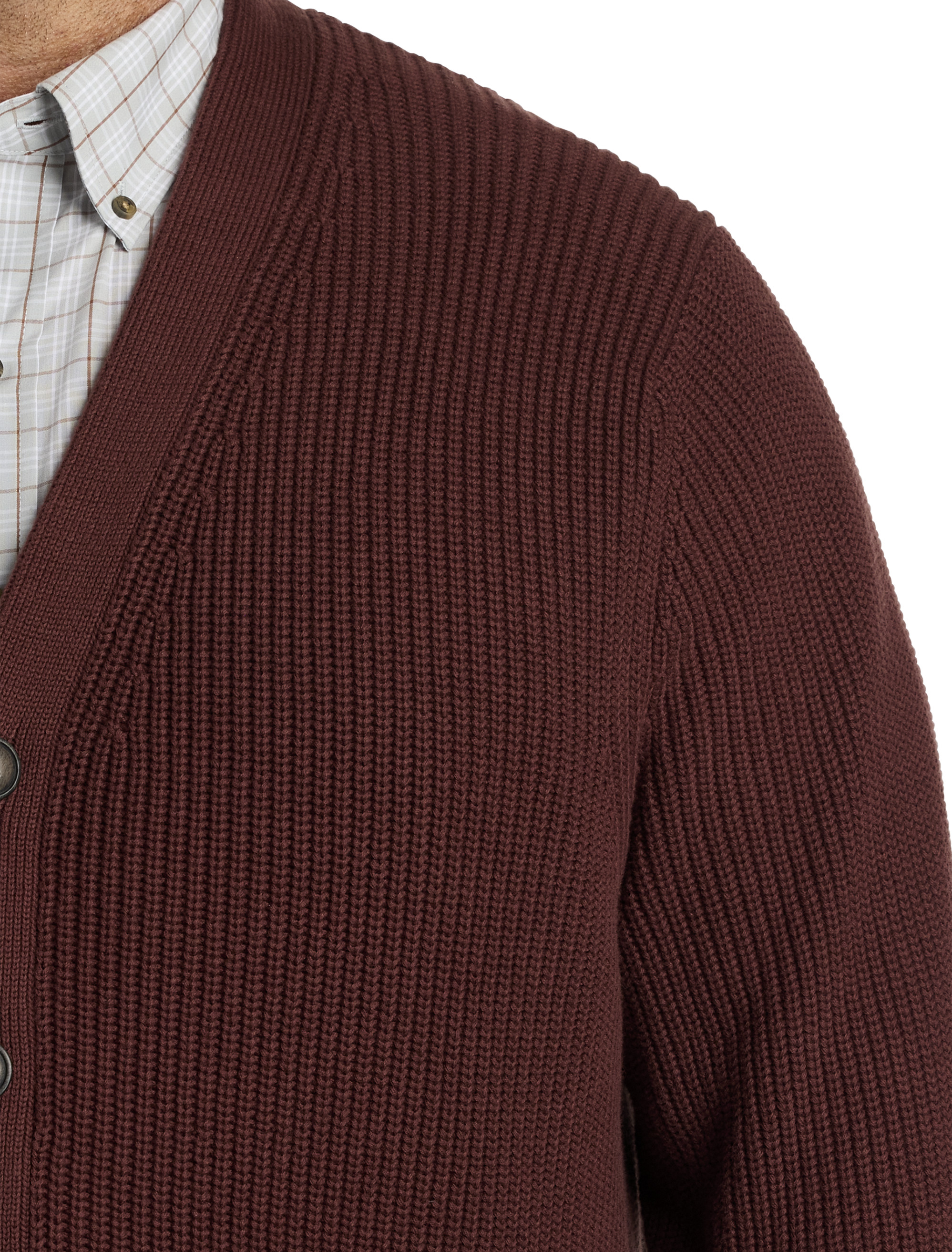 Ribbed V-Neck Cardigan