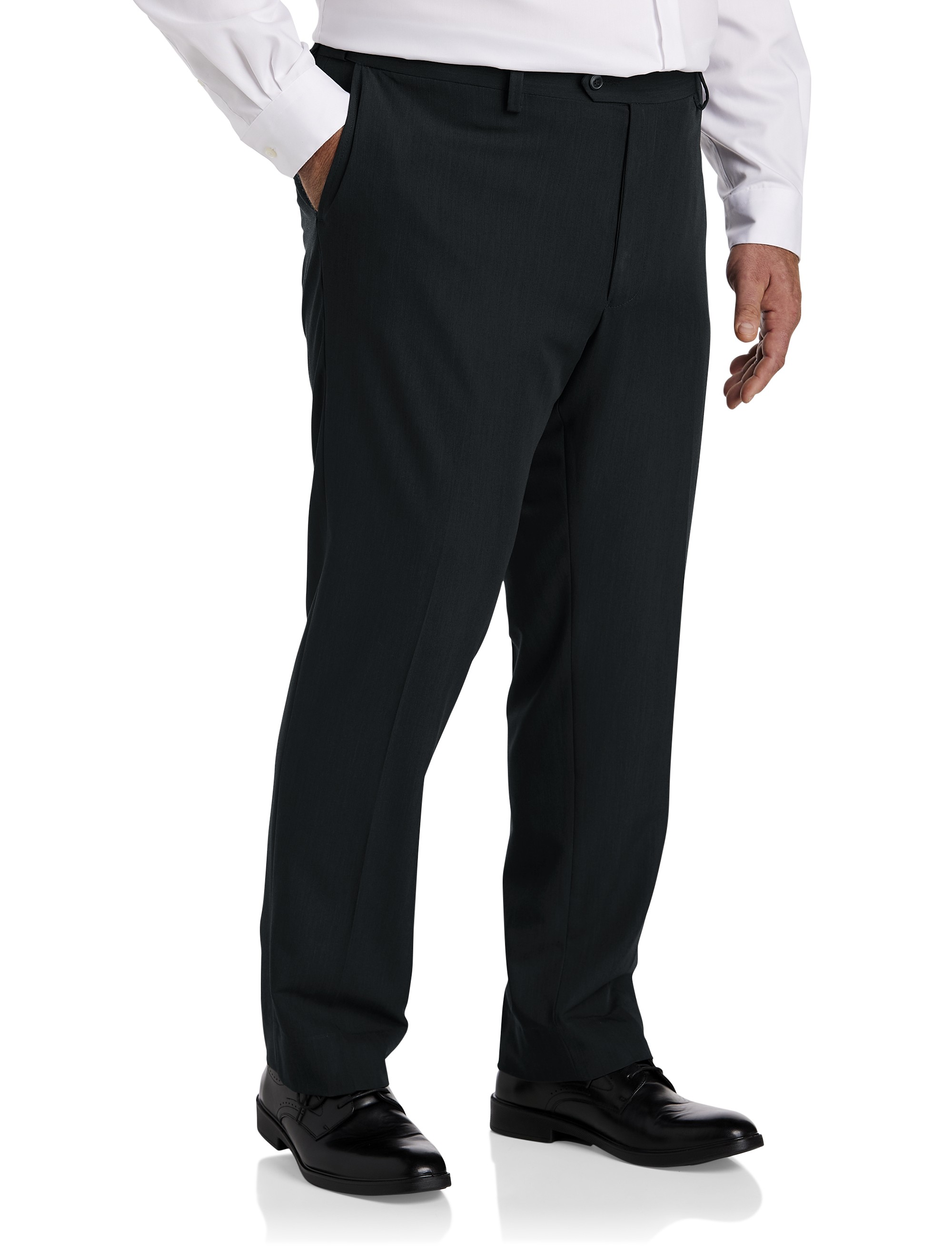 Easy Stretch Flat-Front Dress Pants