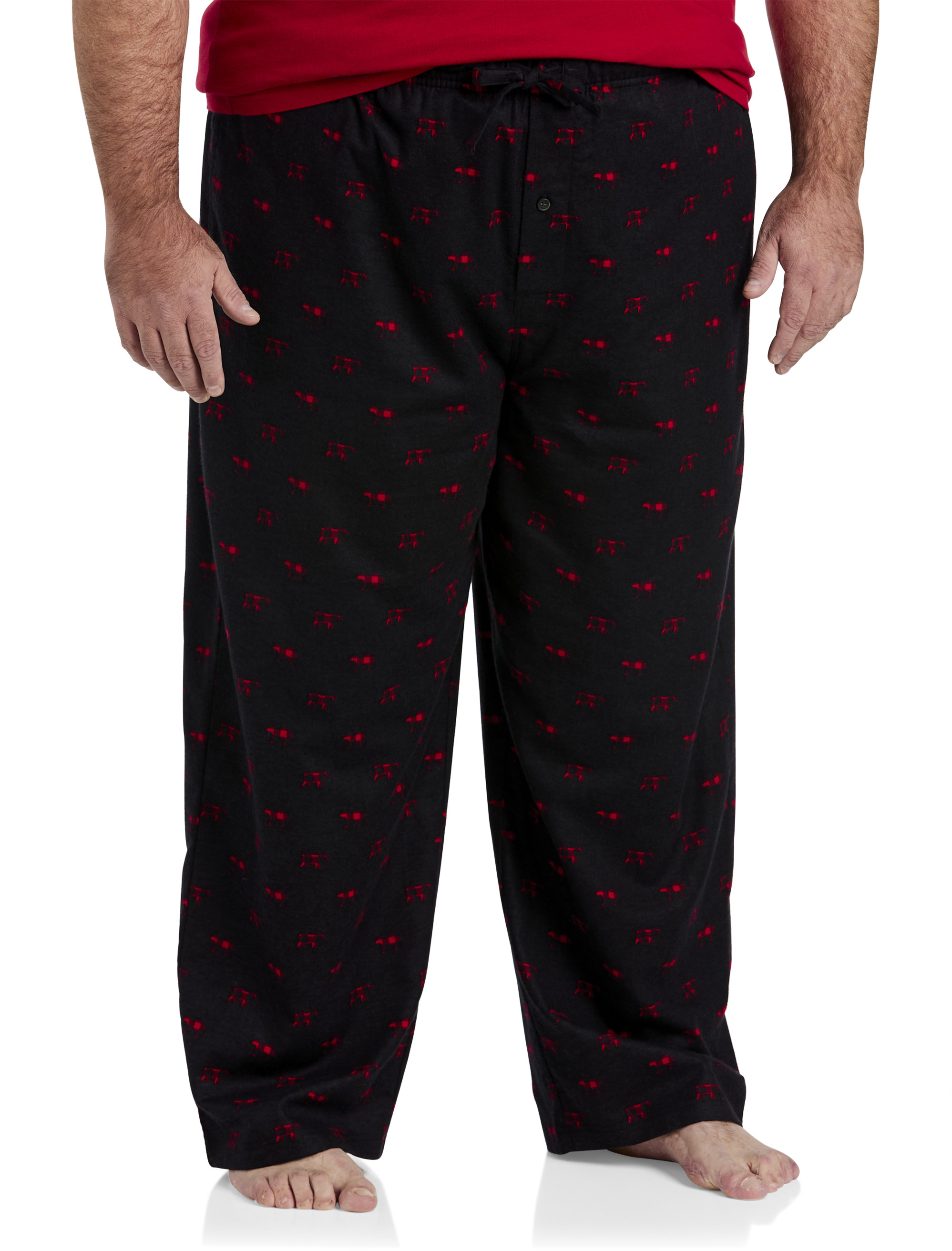 Big Tall Harbor Bay Flannel Bear Print Lounge Pants DXL