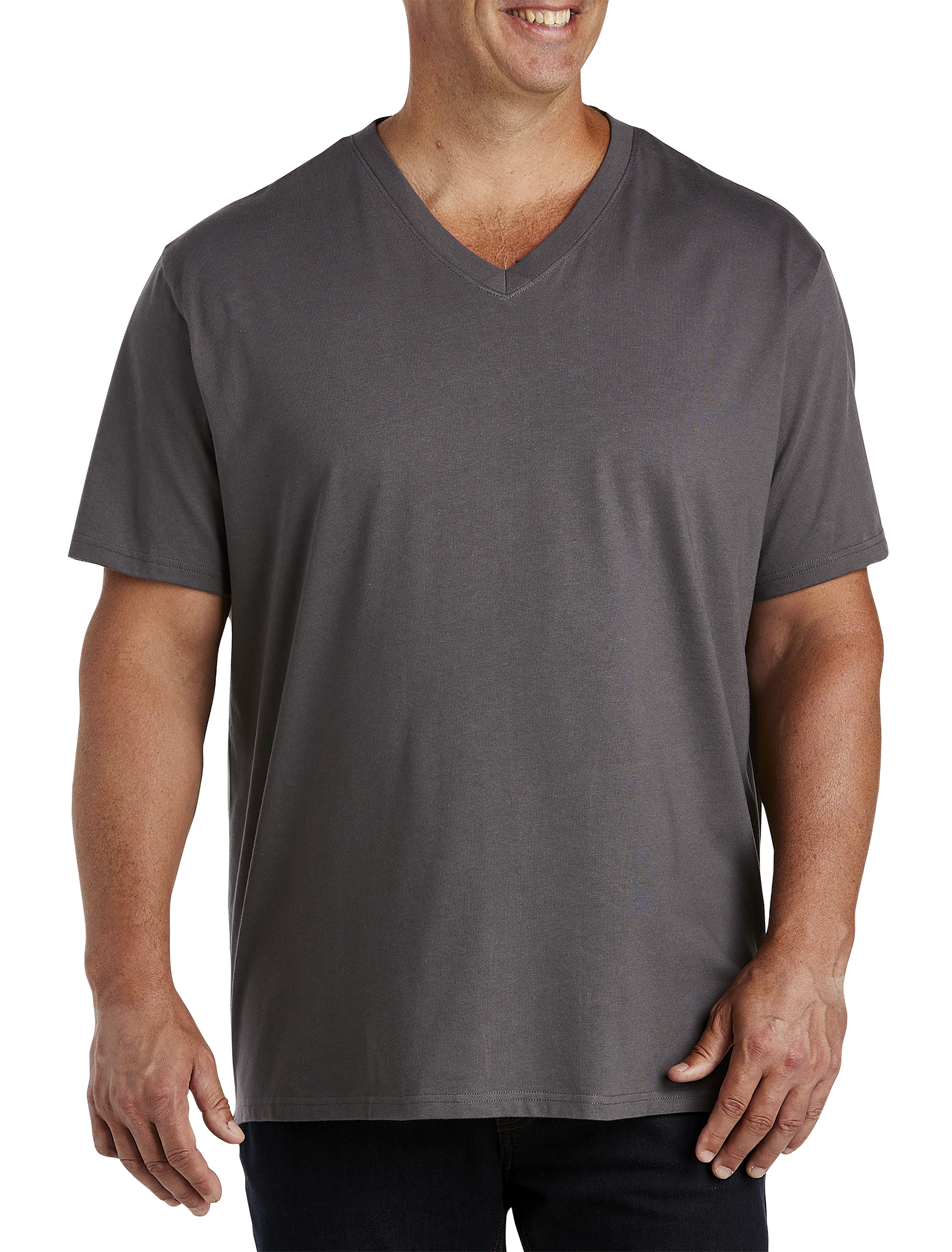 Men s V neck T Shirts Big and Tall DXL