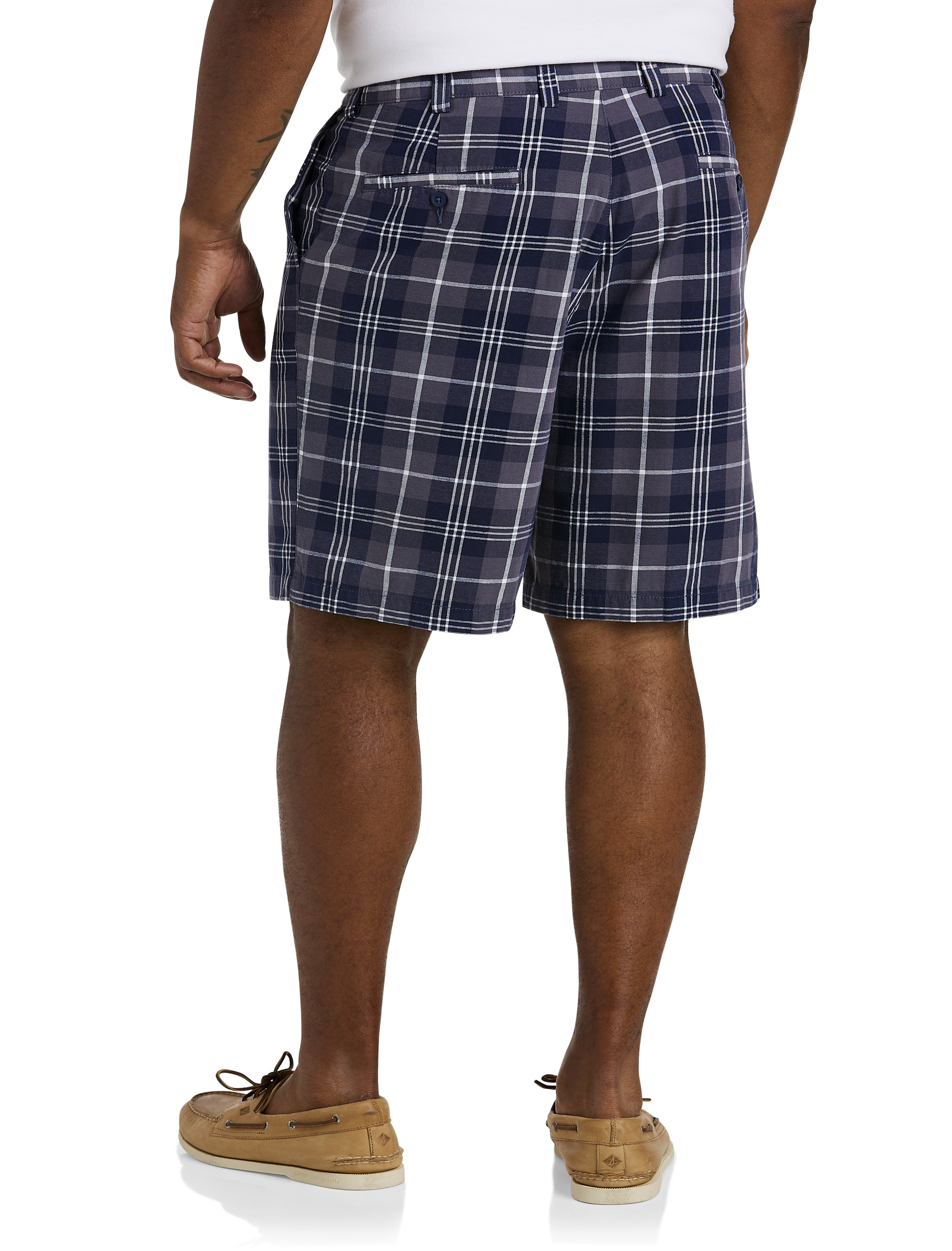 Mens plaid shorts on sale clearance