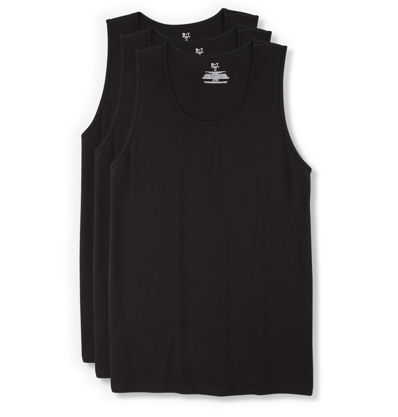 Hanes Men's Tall Man A-Shirt Tank Top, Black, 3X-Large/Tall (Pack of 5)