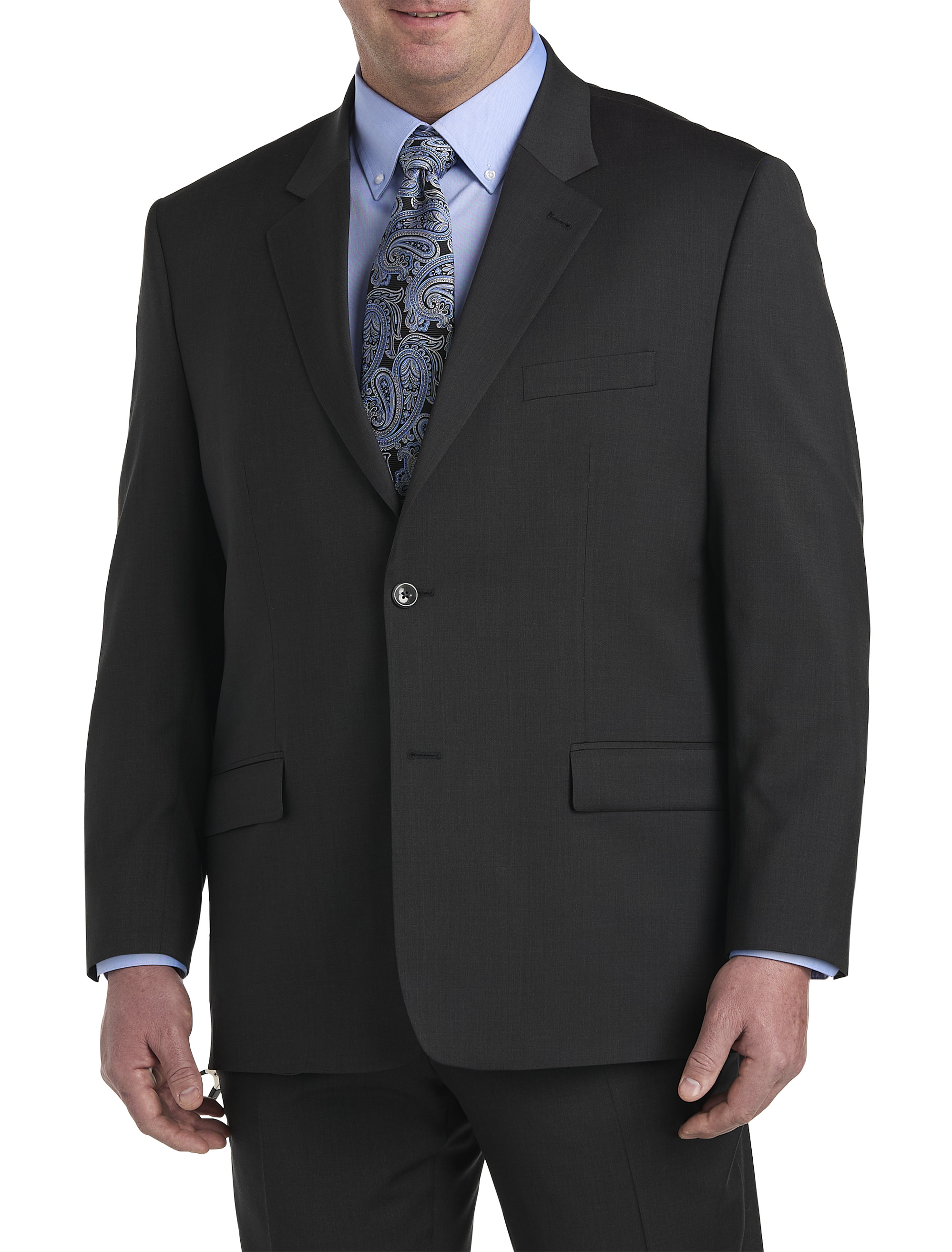 Mens black suit sale jacket size 52