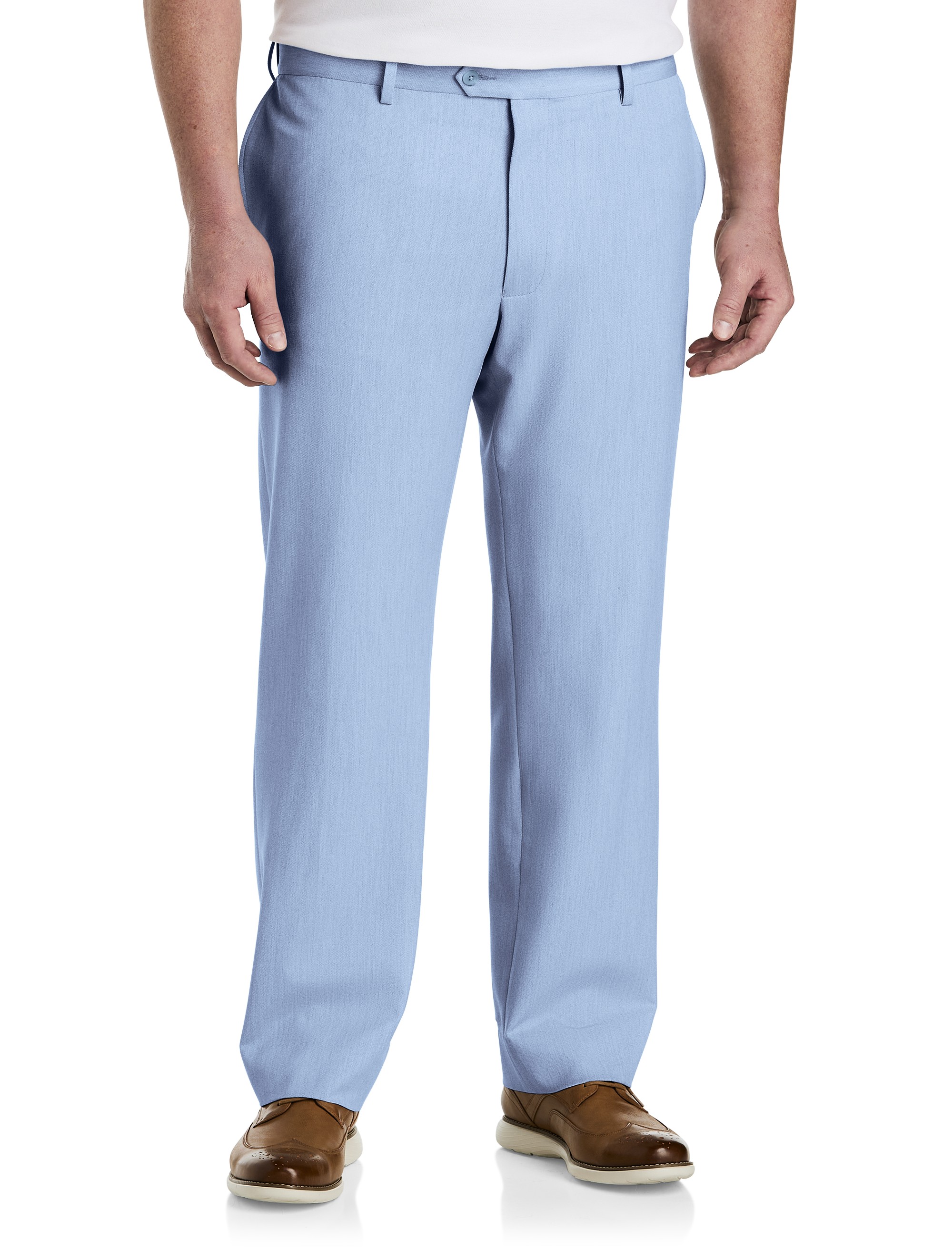 Textured Waist-Relaxer Dress Pants