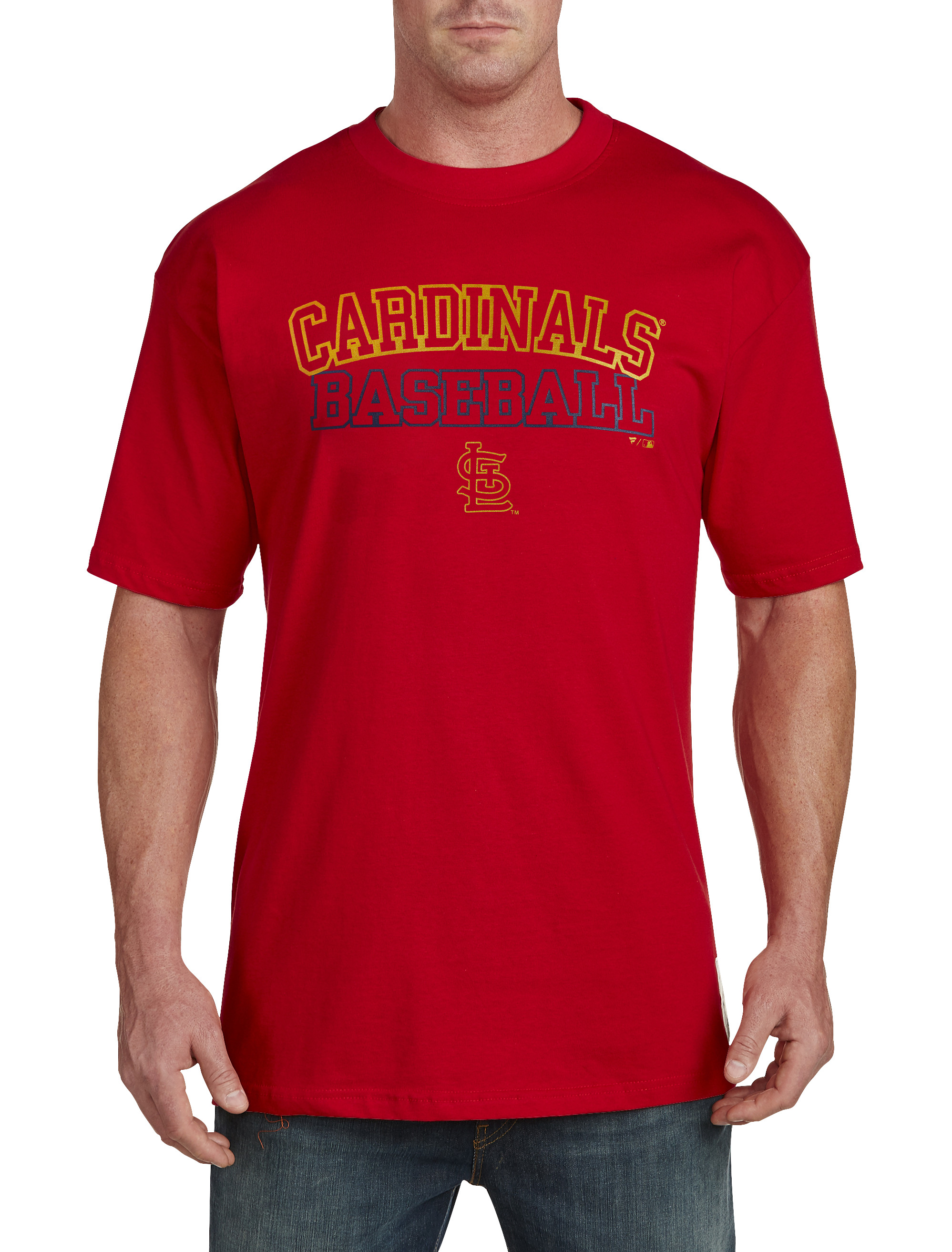 St Louis Cardinals Shirt Men's XXL Blue Solid Short Sleeve Adidas Baseball  MLB