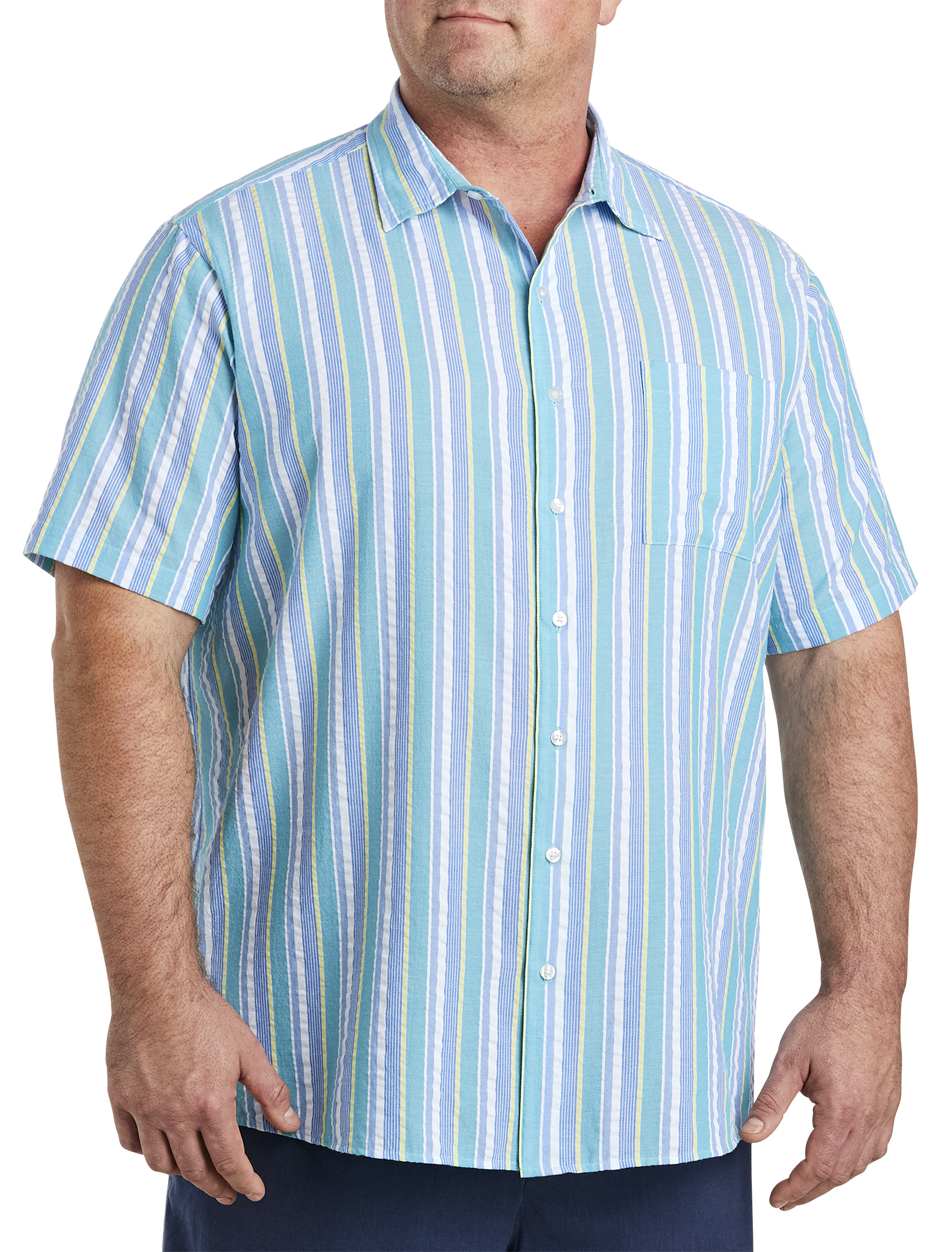 Seersucker Multi Stripe Sport Shirt