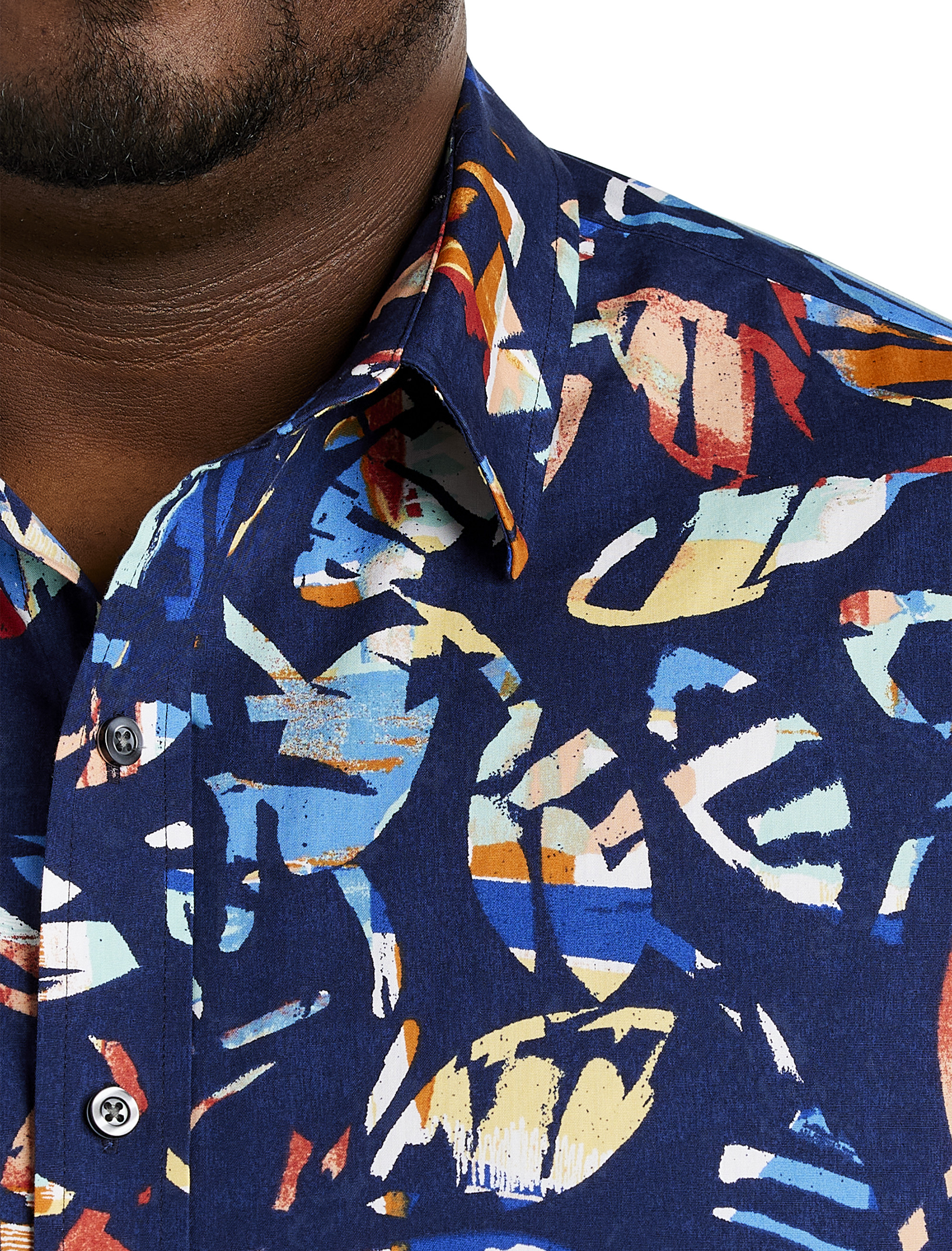 TN SS MULTI PALM PRINT BLUE