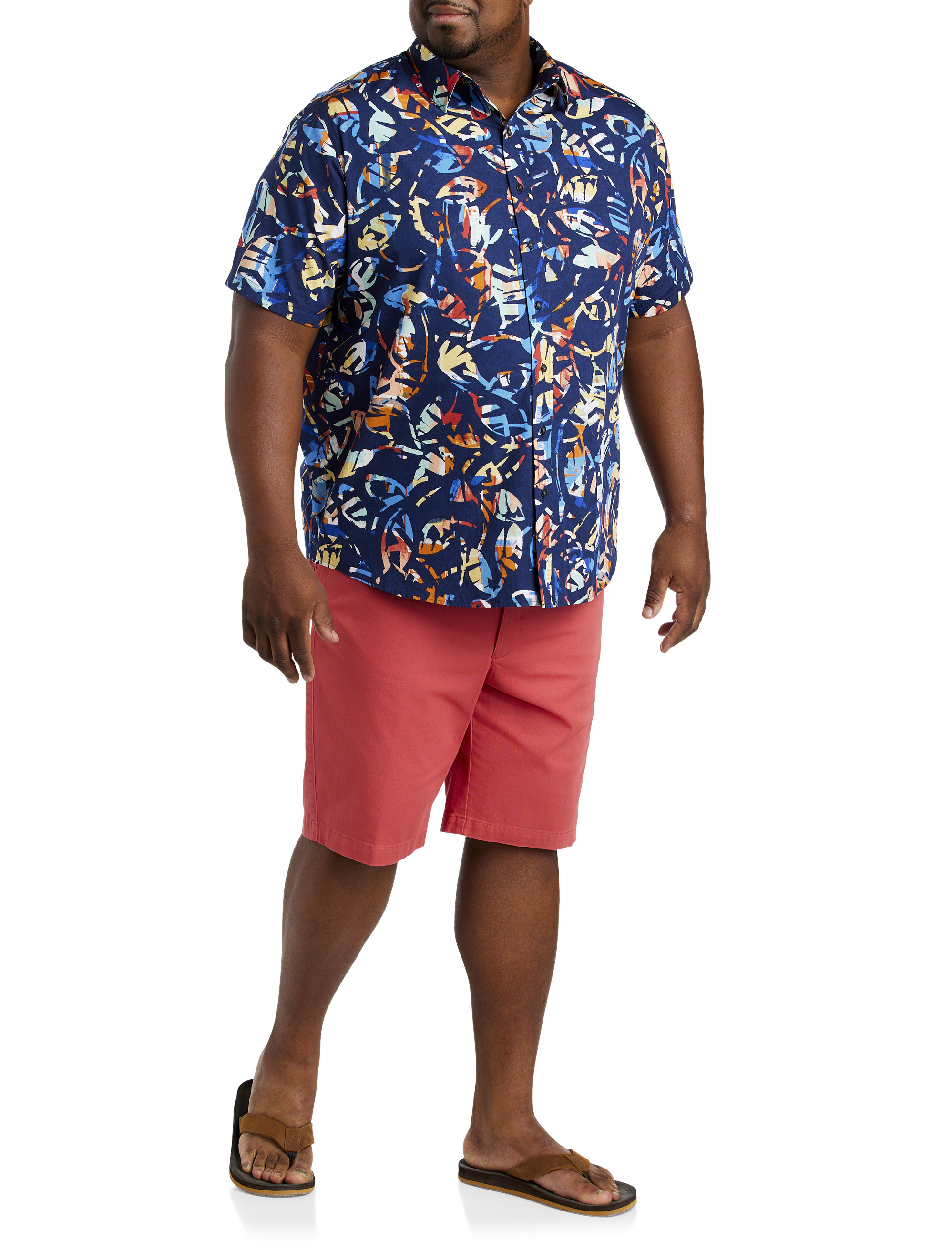 TN SS MULTI PALM PRINT BLUE