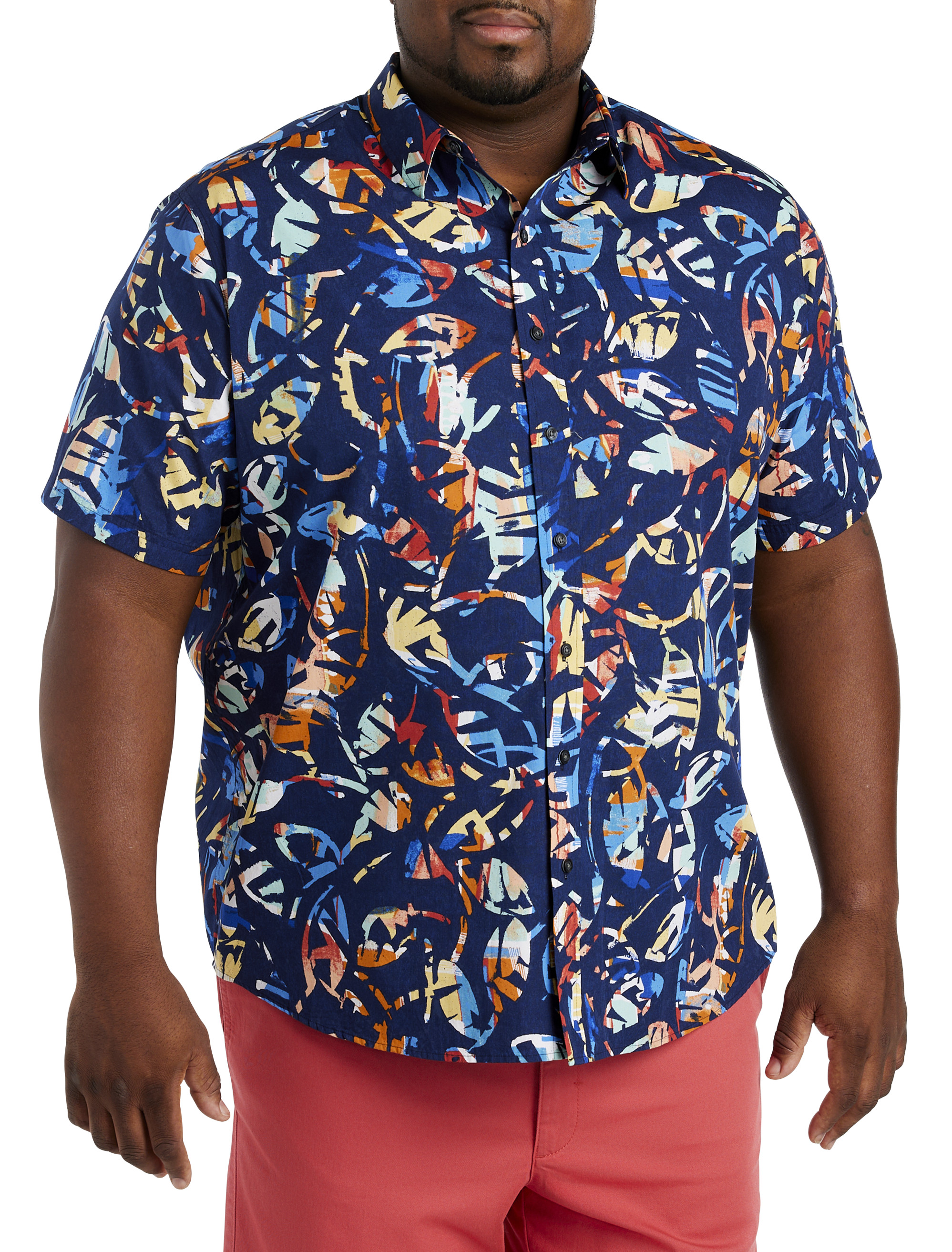 TN SS MULTI PALM PRINT BLUE