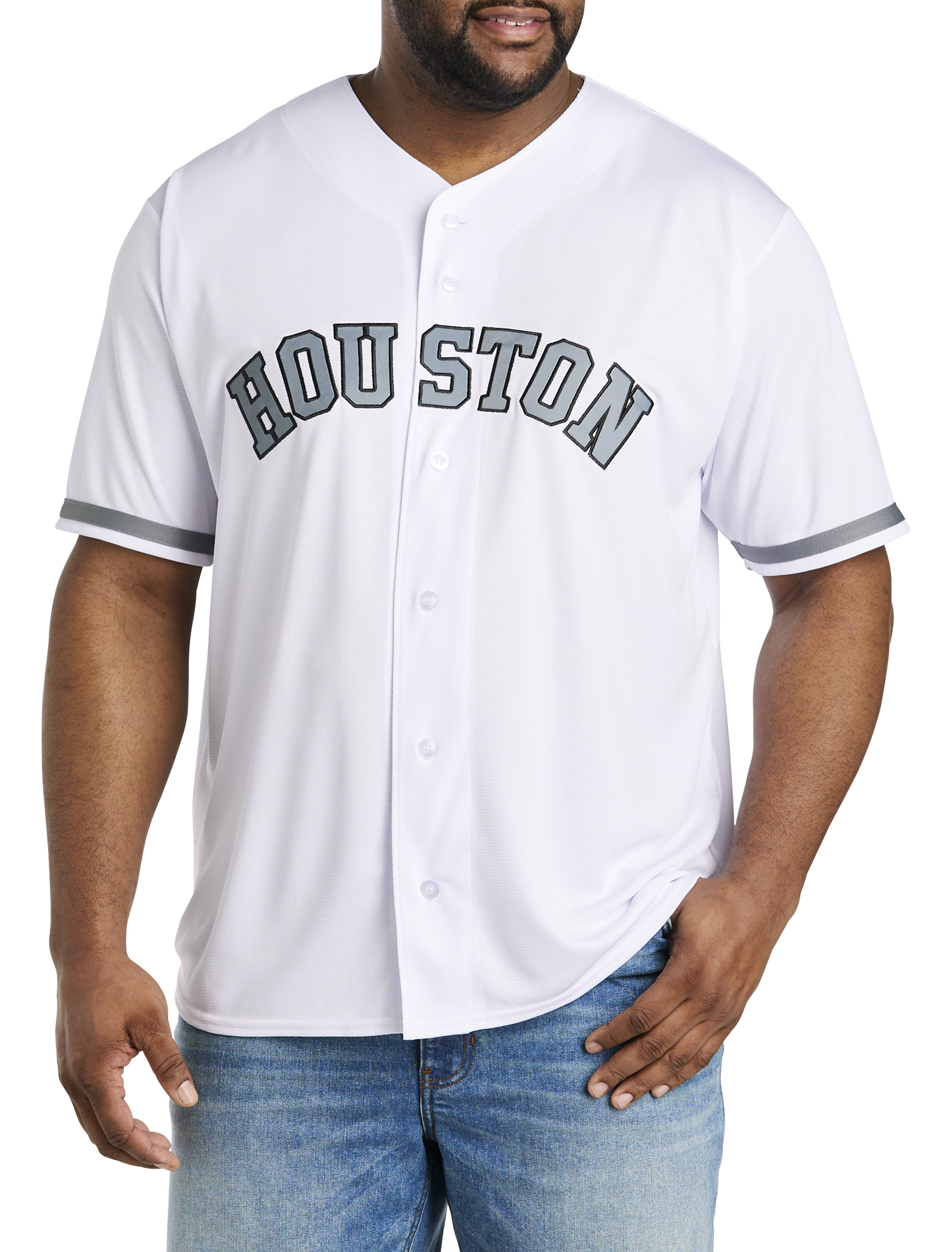 MLB Men's Big & Tall Player Jersey - White - Short Sleeve T-shirts