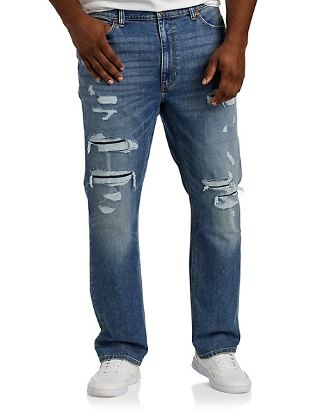Big + Tall | True Nation Out Late Rip and Repair Athletic-Fit Jeans 