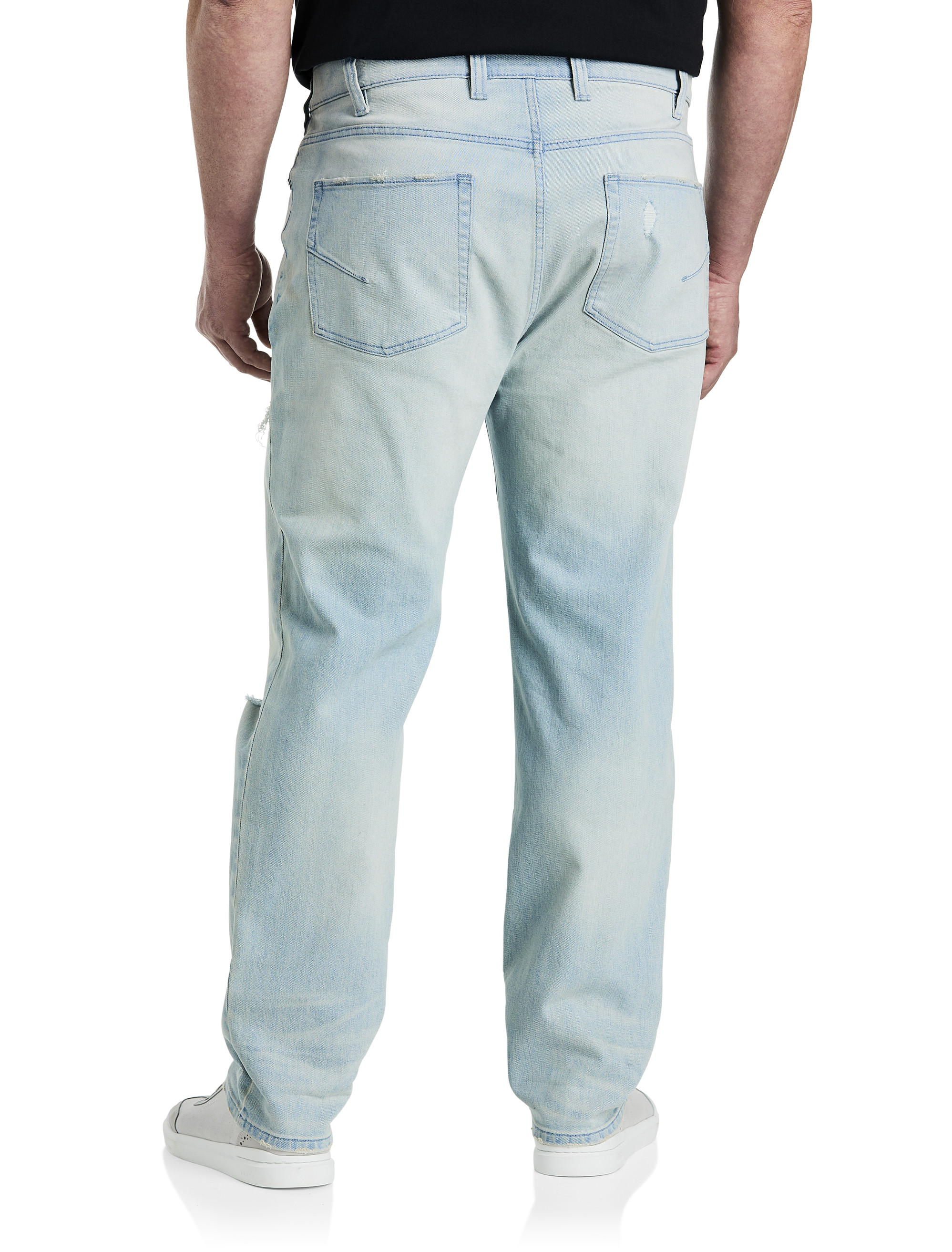 Lights Out Rip and Repair Tapered-Fit Jeans