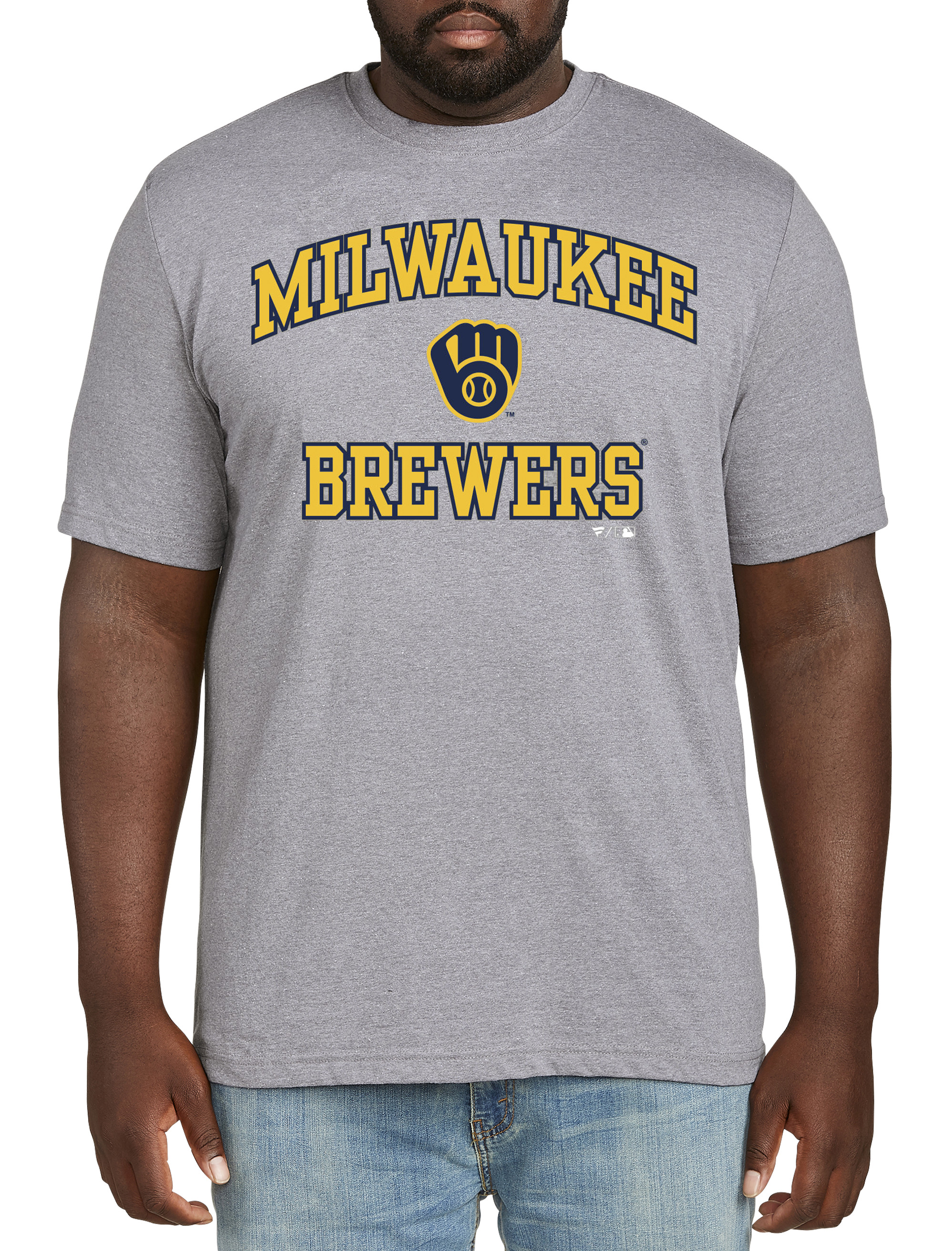 Outerstuff Youth Navy Milwaukee Brewers Letterman T-Shirt Size: Extra Large
