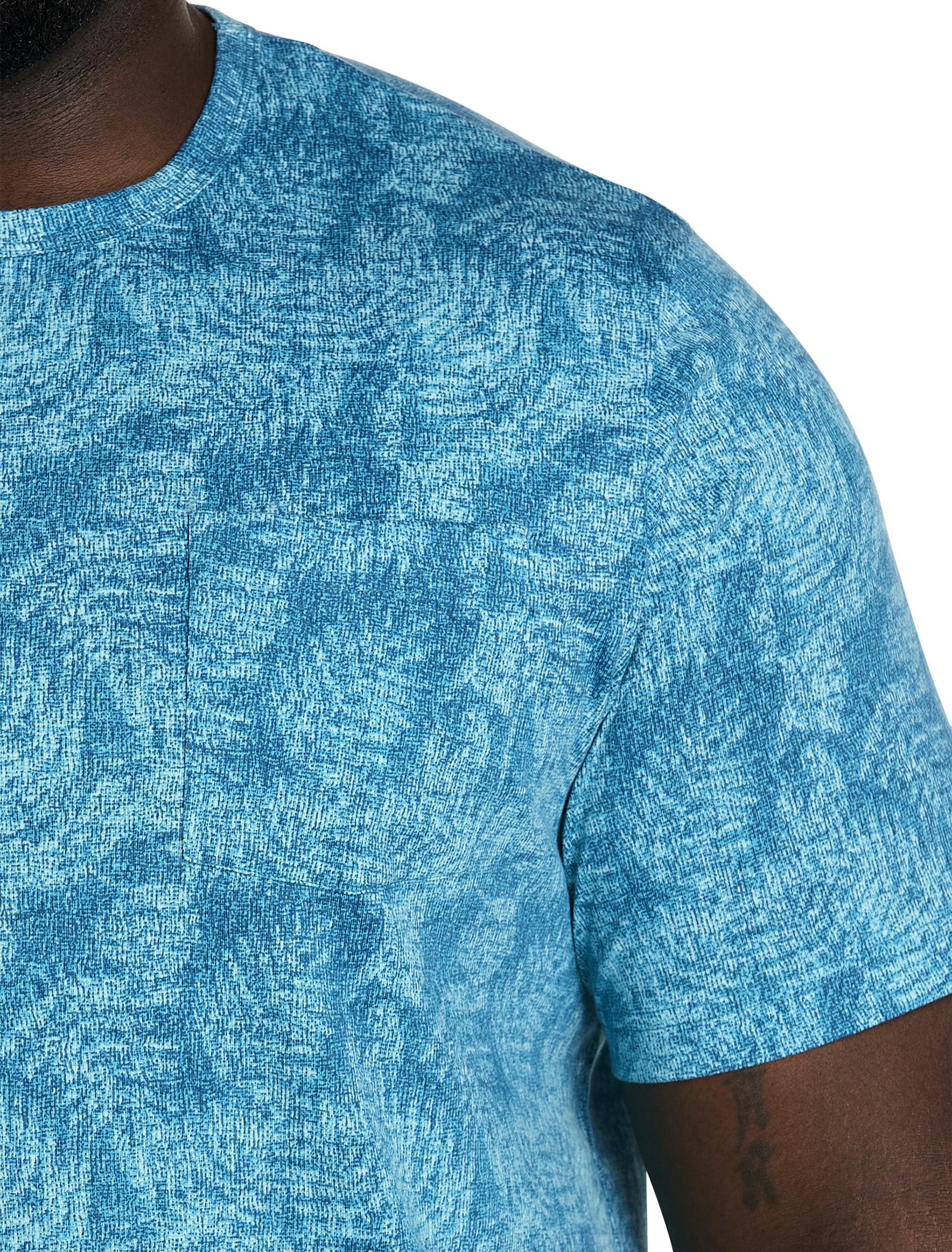 Leaf Print Pocket T-Shirt