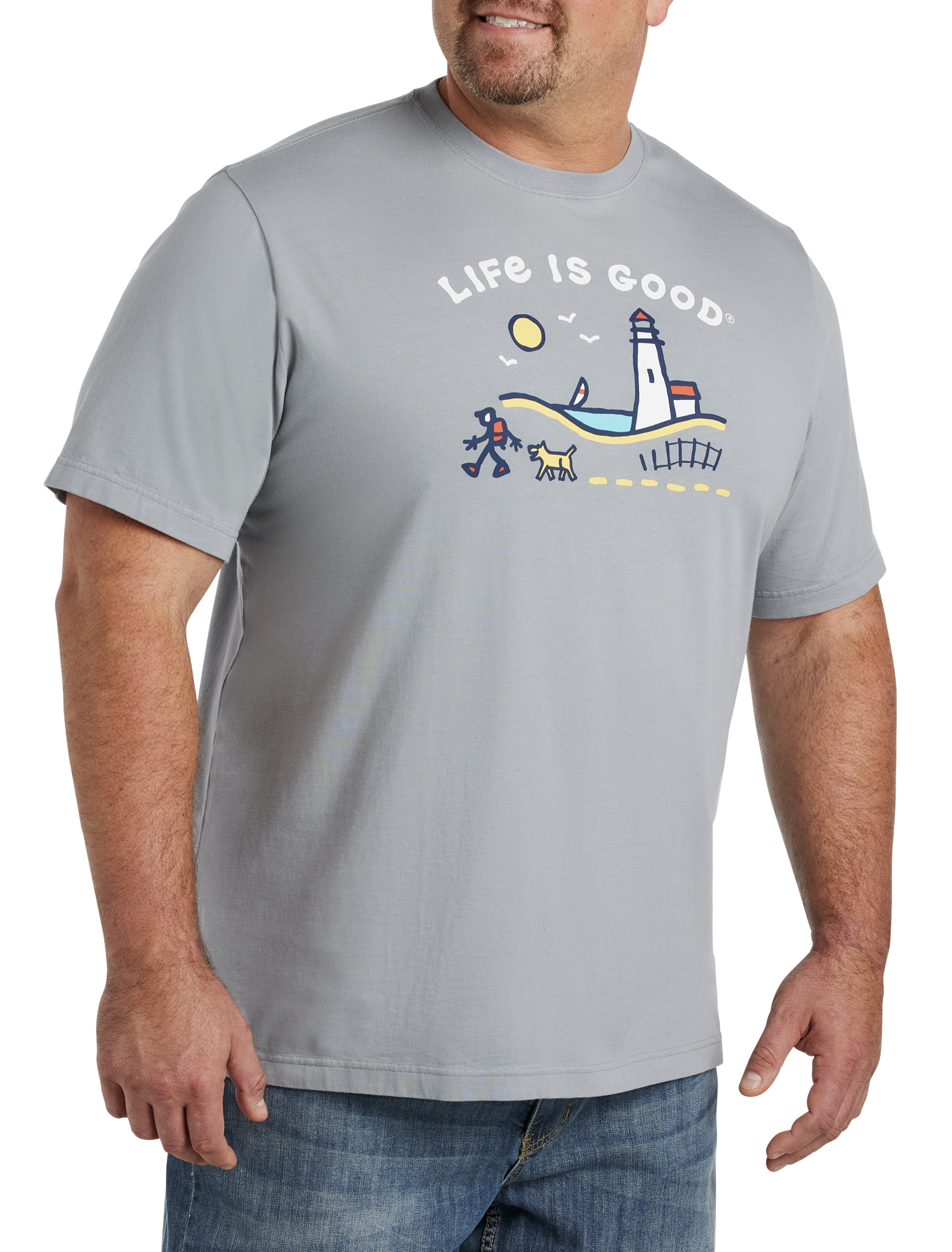 Life Is Good Jake Sport Fishing T Shirt L