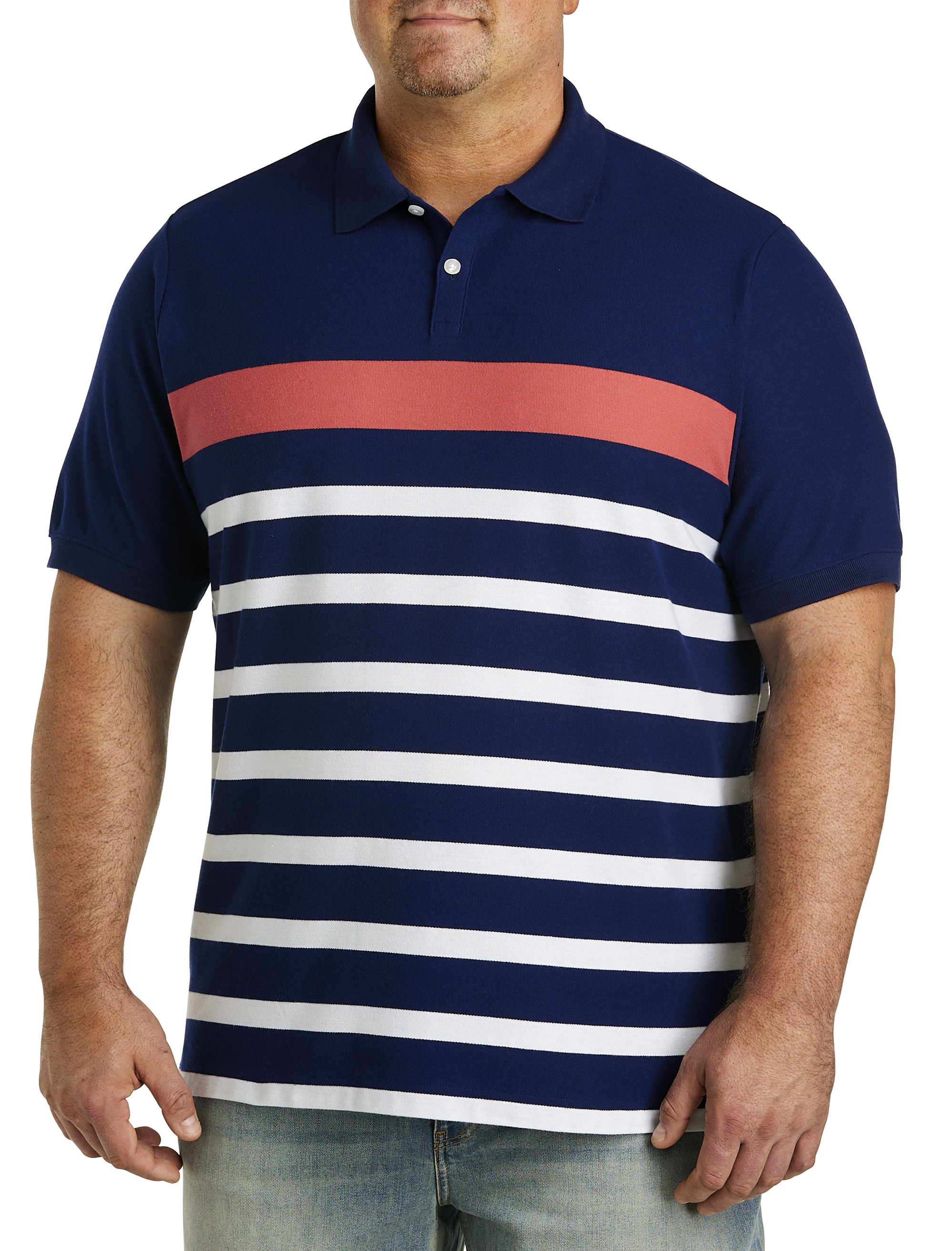 Striped Piqué Polo Shirt
