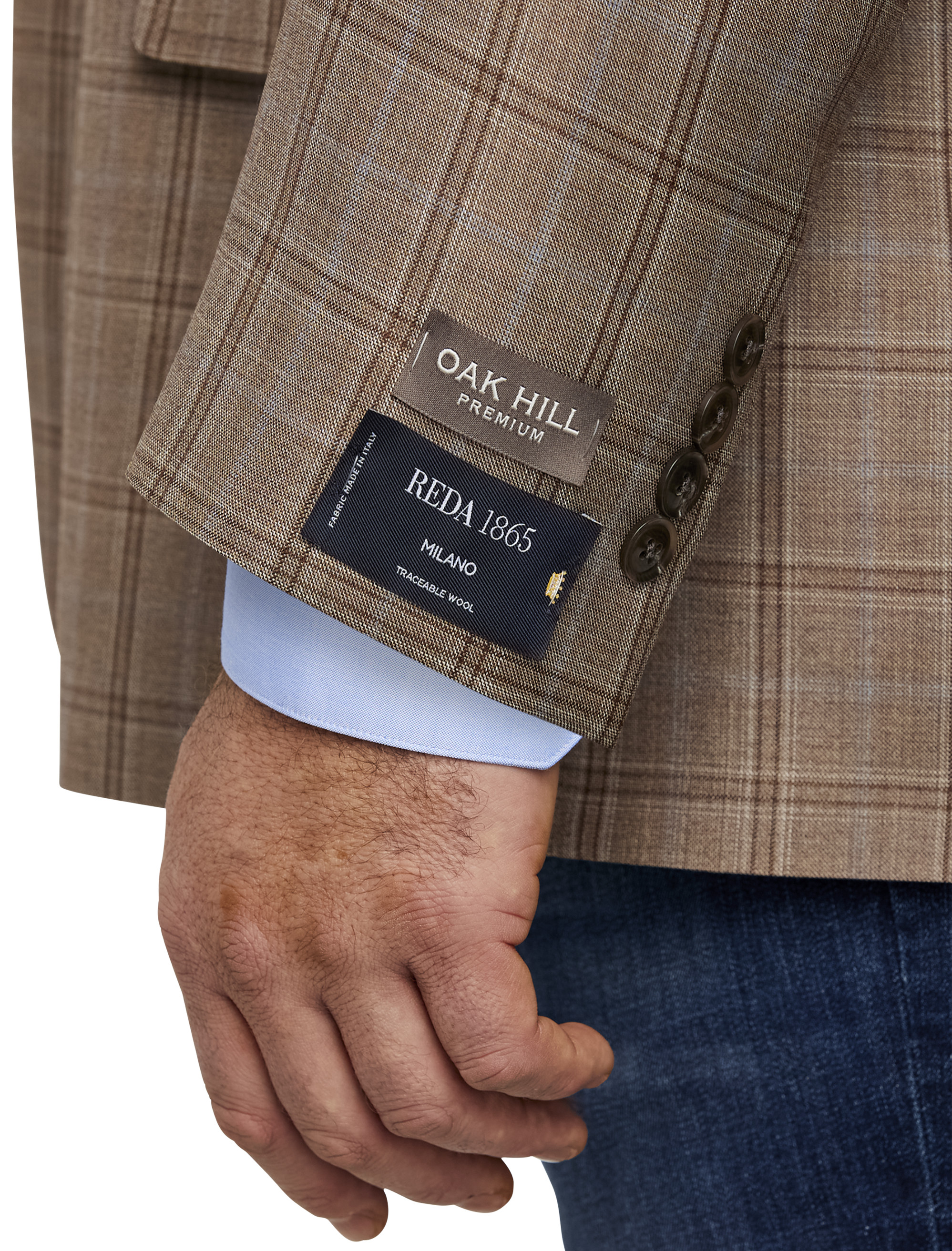 Big + Tall | Oak Hill Premium Windowpane Sport Coat | DXL