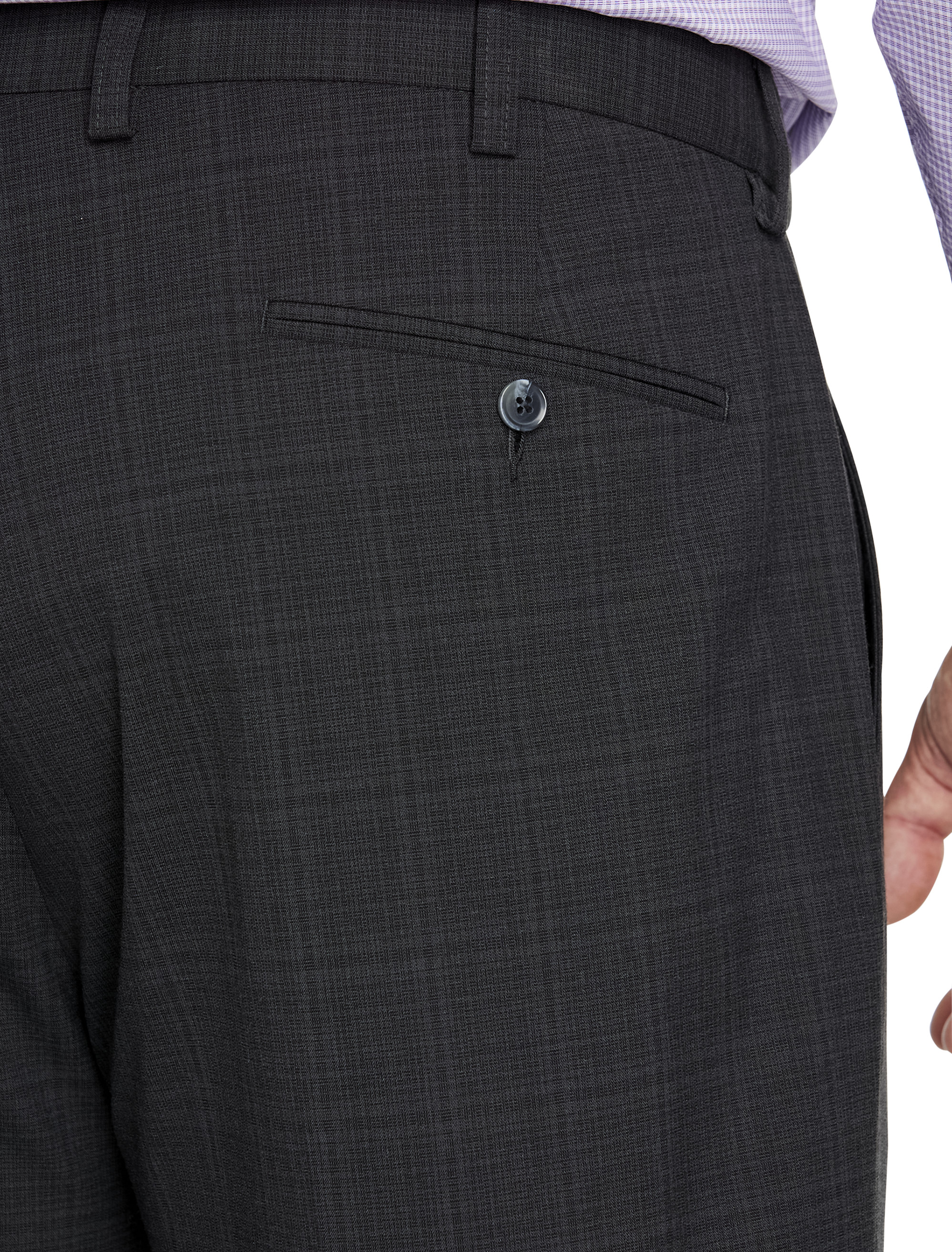 Waist-Relaxer Patterned Suit Pants